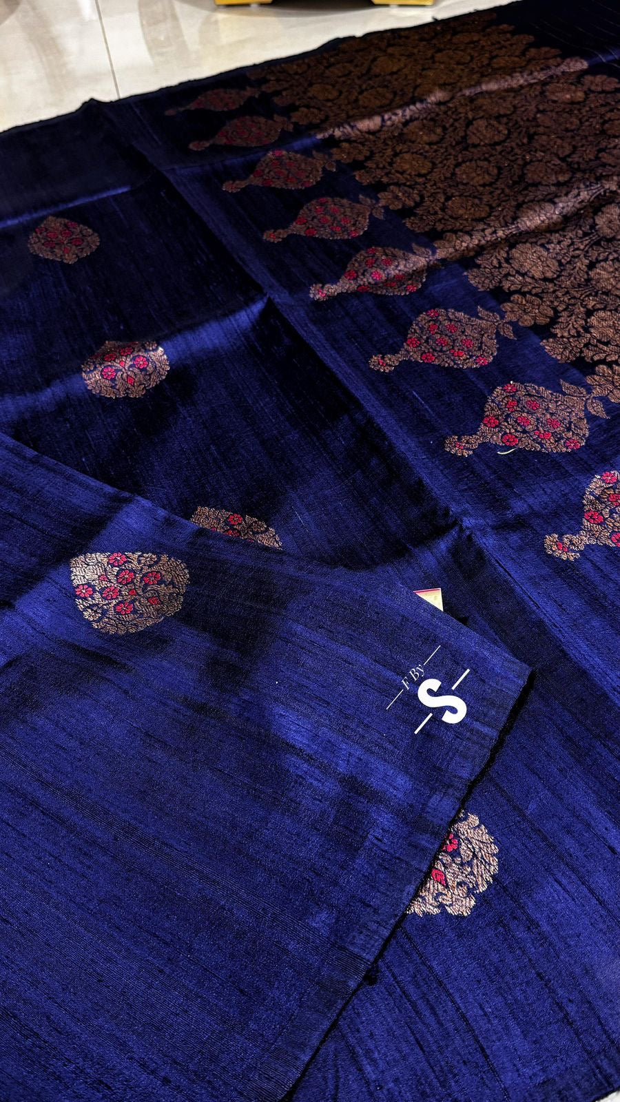 Tussar handwoven luxury saree Indian saree blouse SaffronFashion