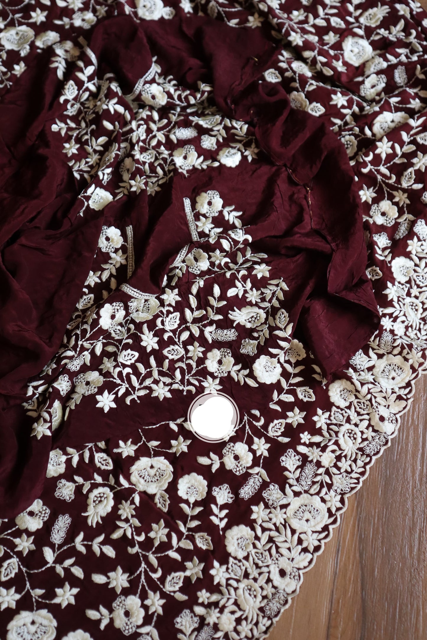 Luvisha Parsi inspired saree crepe beautiful sarees SaffronFashion