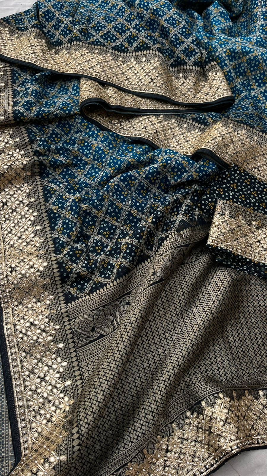 Blue gajji silk saree traditional Indian sarees - Saffronfashionindia