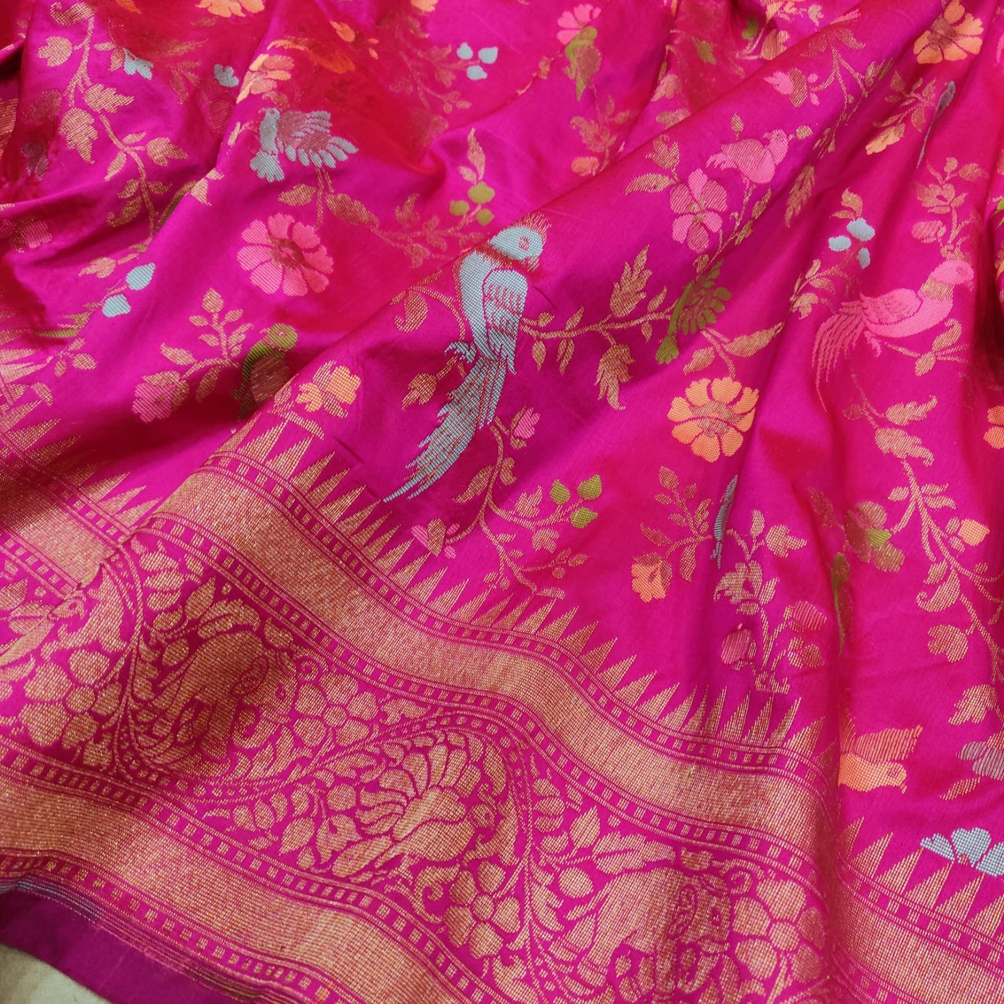 Nikashi embroidered saree Karan silk saree Indian wedding sari - Saffronfashionindia