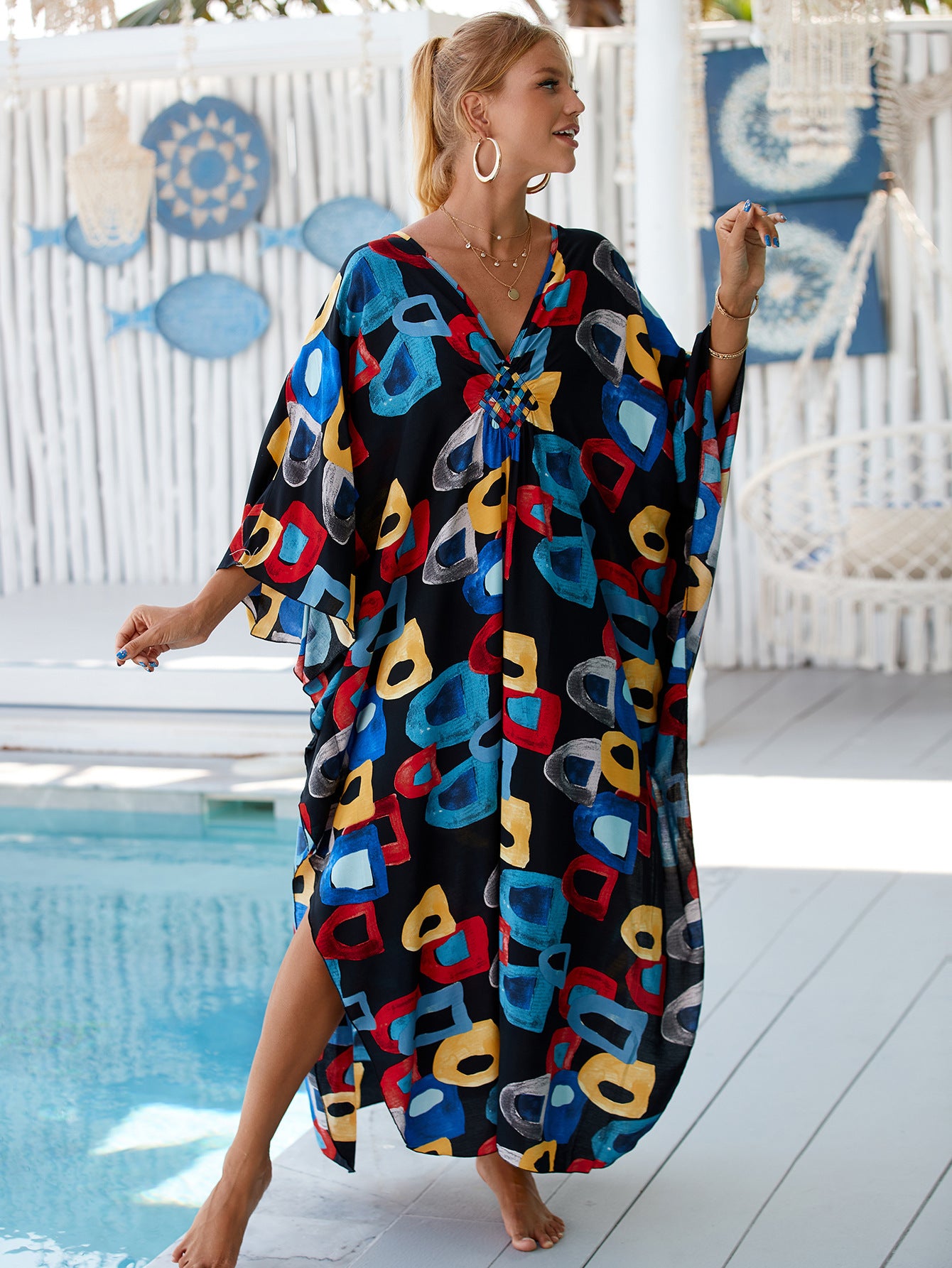 European And American Women's Seaside Vacation Robe Beach Dress Long Skirt - Saffronfashionindia