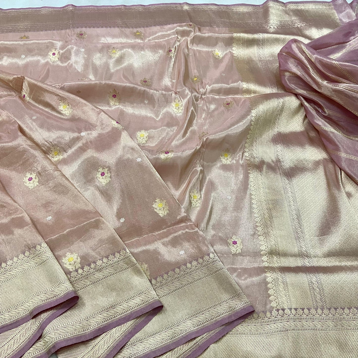 Tissue Meenakari Saree kadwa saree Traditional saree - Saffronfashionindia