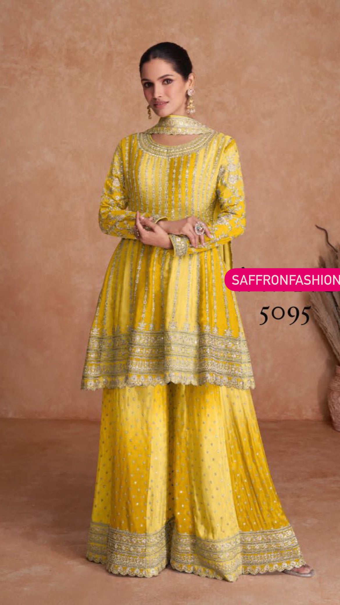 Ruvika chinon dress Indian dress - Saffronfashionindia