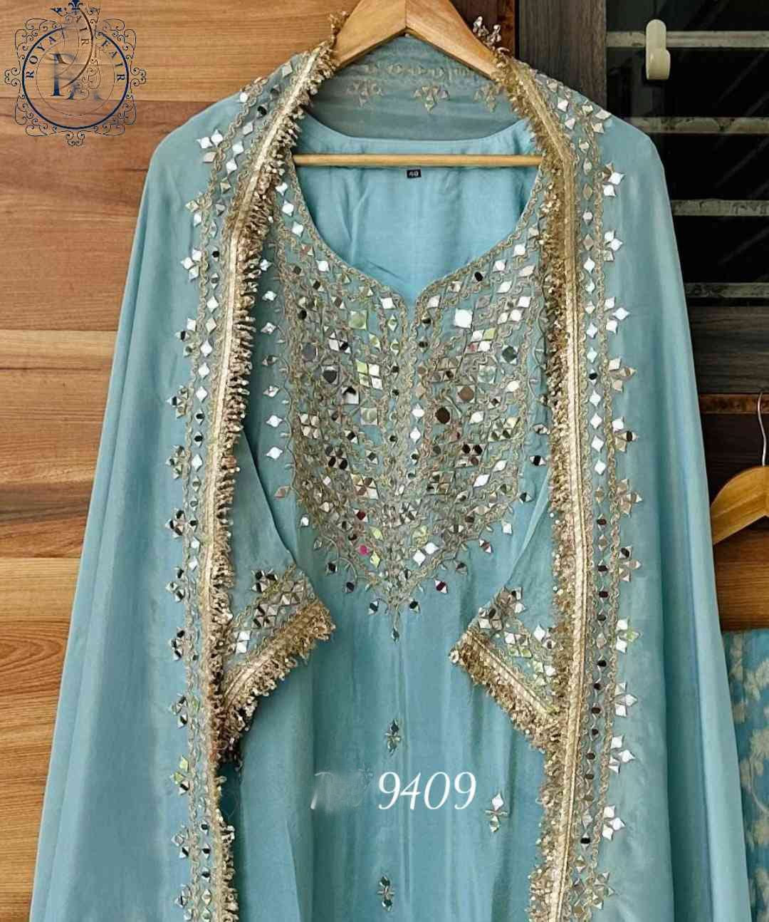 Ravika shimmer dress tissue dress  Indian dress embroidered set SaffronFashion