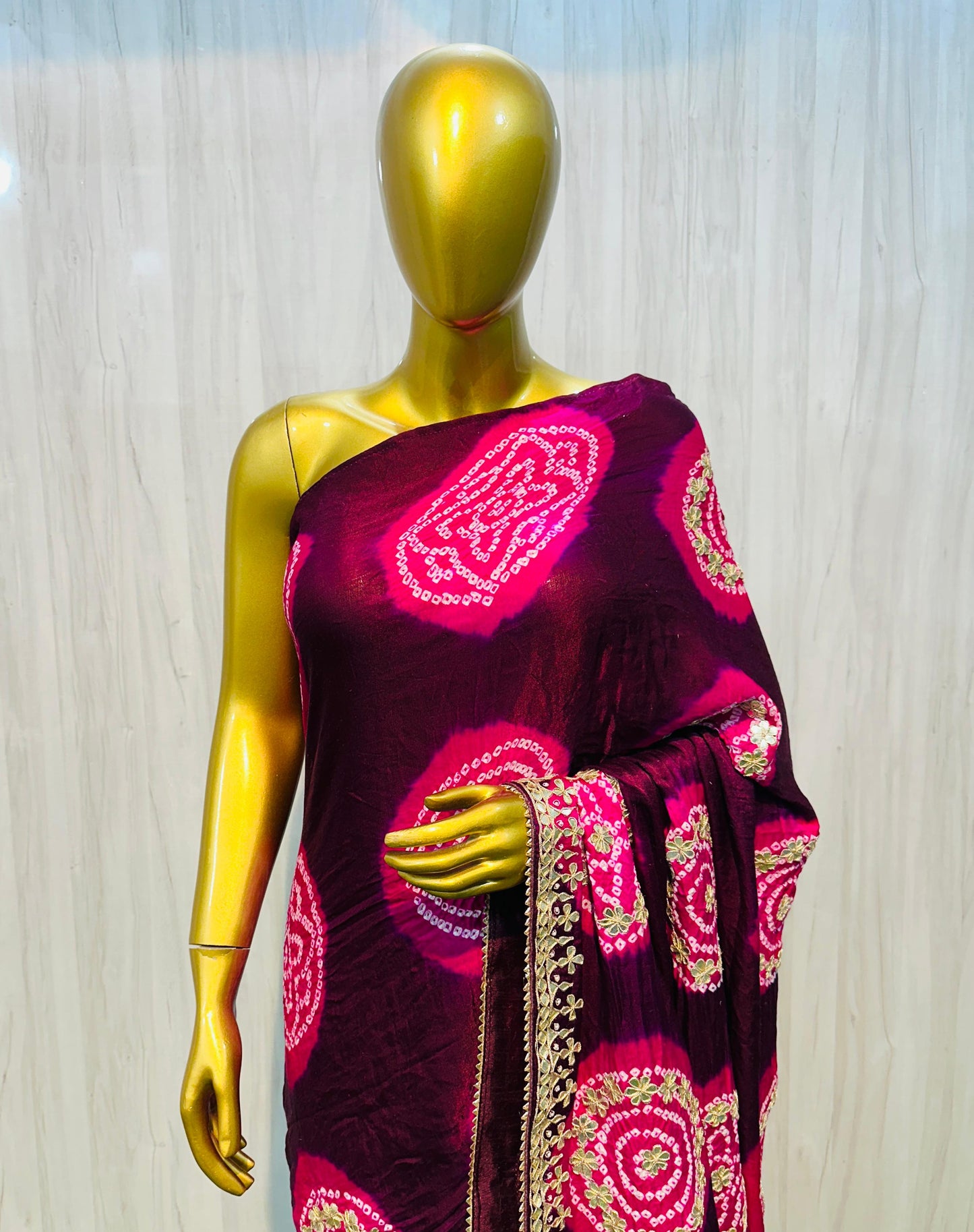 Gottapatti Ghajini silk saree wedding saree women sari blouse - Saffronfashionindia