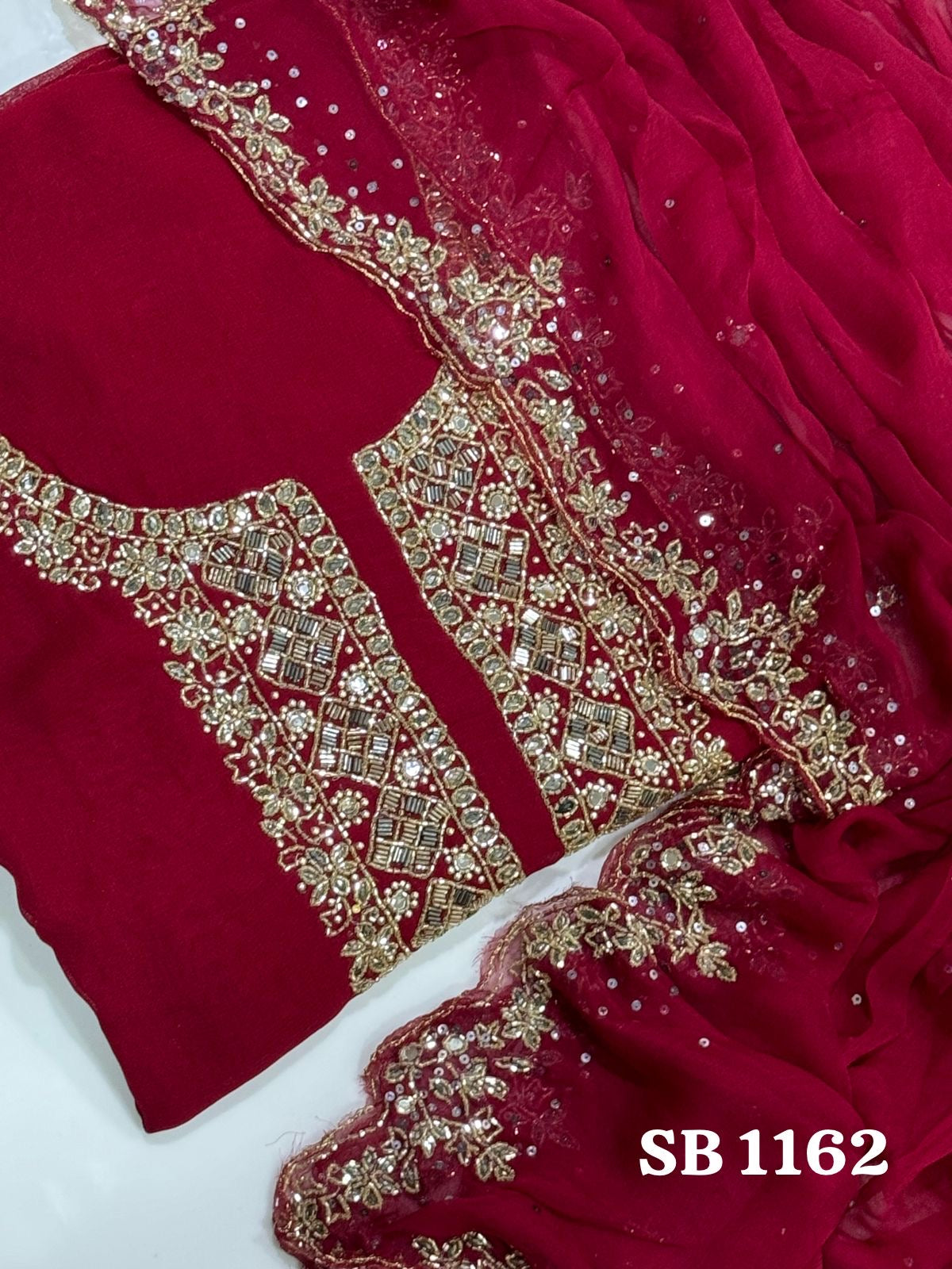 Rivash Gorgette Salwar suit Indian Salwar kameez - Saffronfashionindia