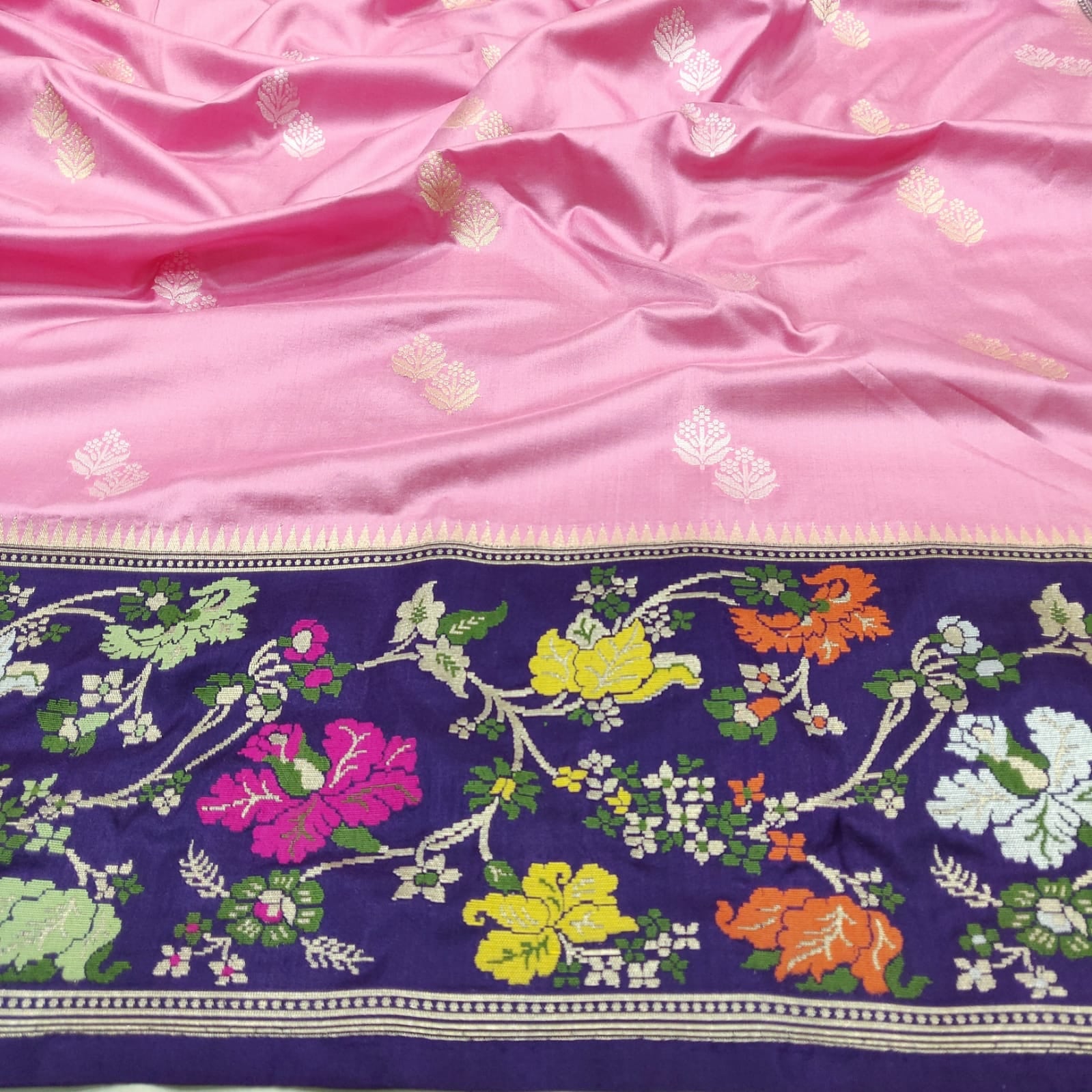 Arvika katan silk handwoven sarees - Saffronfashionindia
