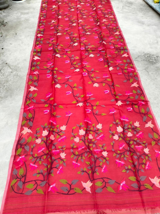 Vania muslin Tantuj handwoven saree - Saffronfashionindia