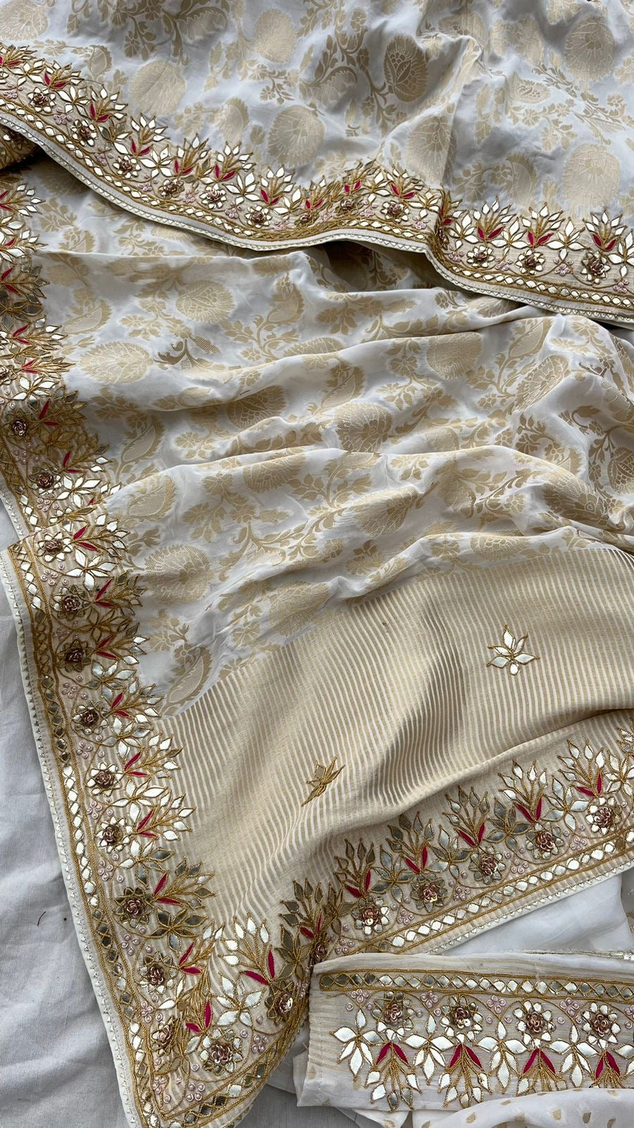 Yashoda Gottapatti Khaddi Gorgette Sarees - Saffronfashionindia