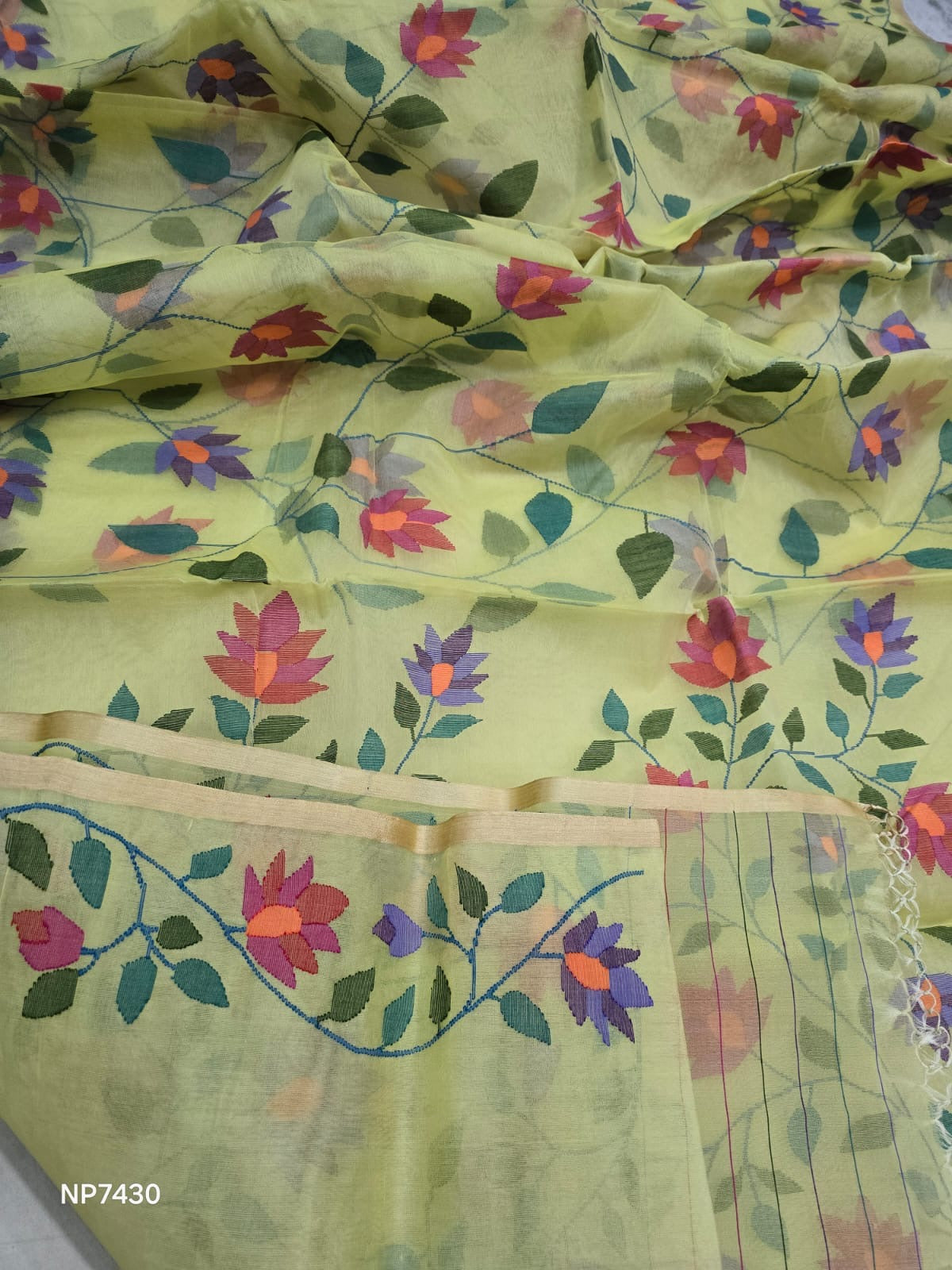 Mihira Tantuj saree muslin jamdani sarees - Saffronfashionindia