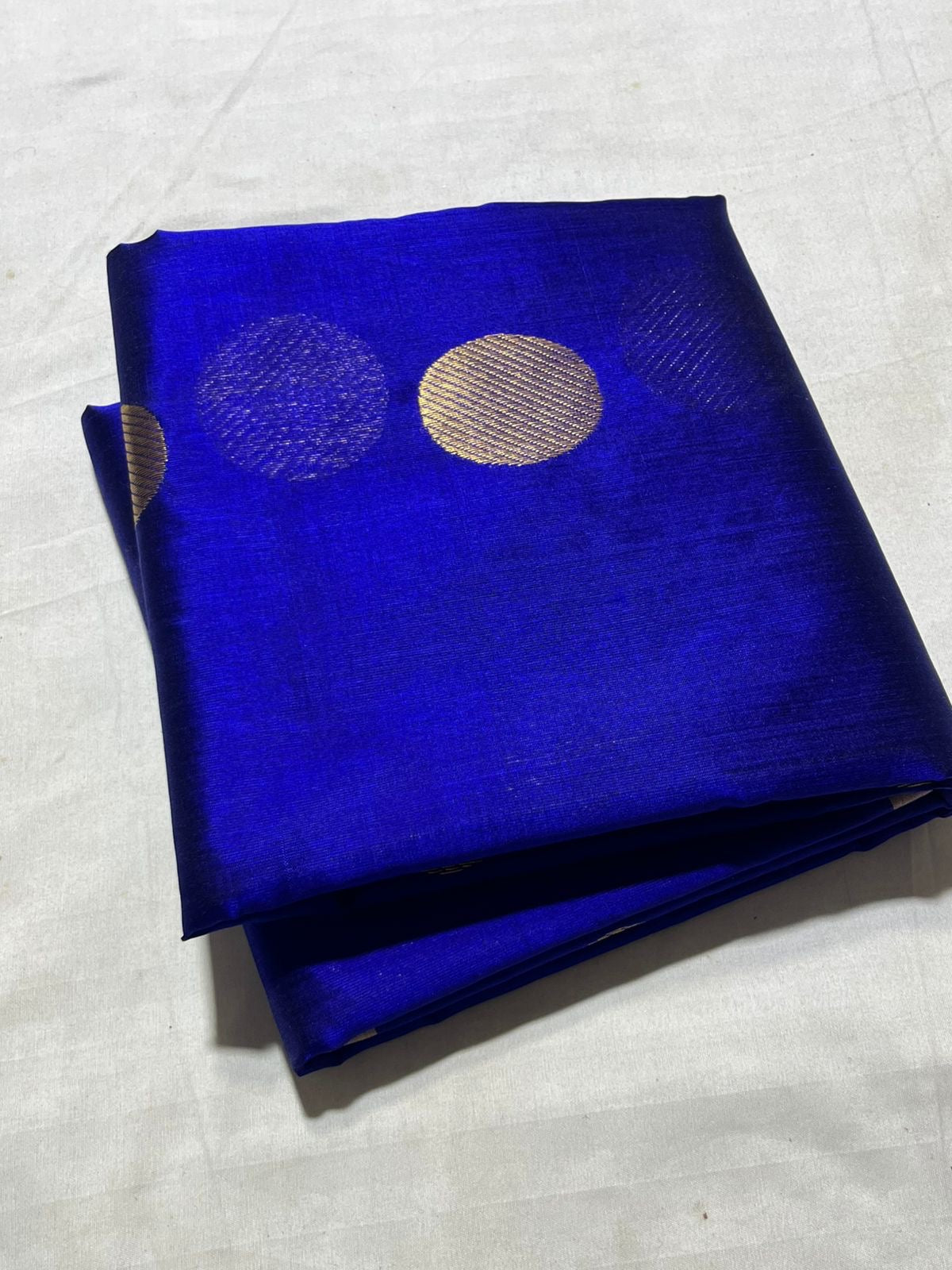 Royal chanderi saree blue chanderi sari blouse Indian sarees SaffronFashion