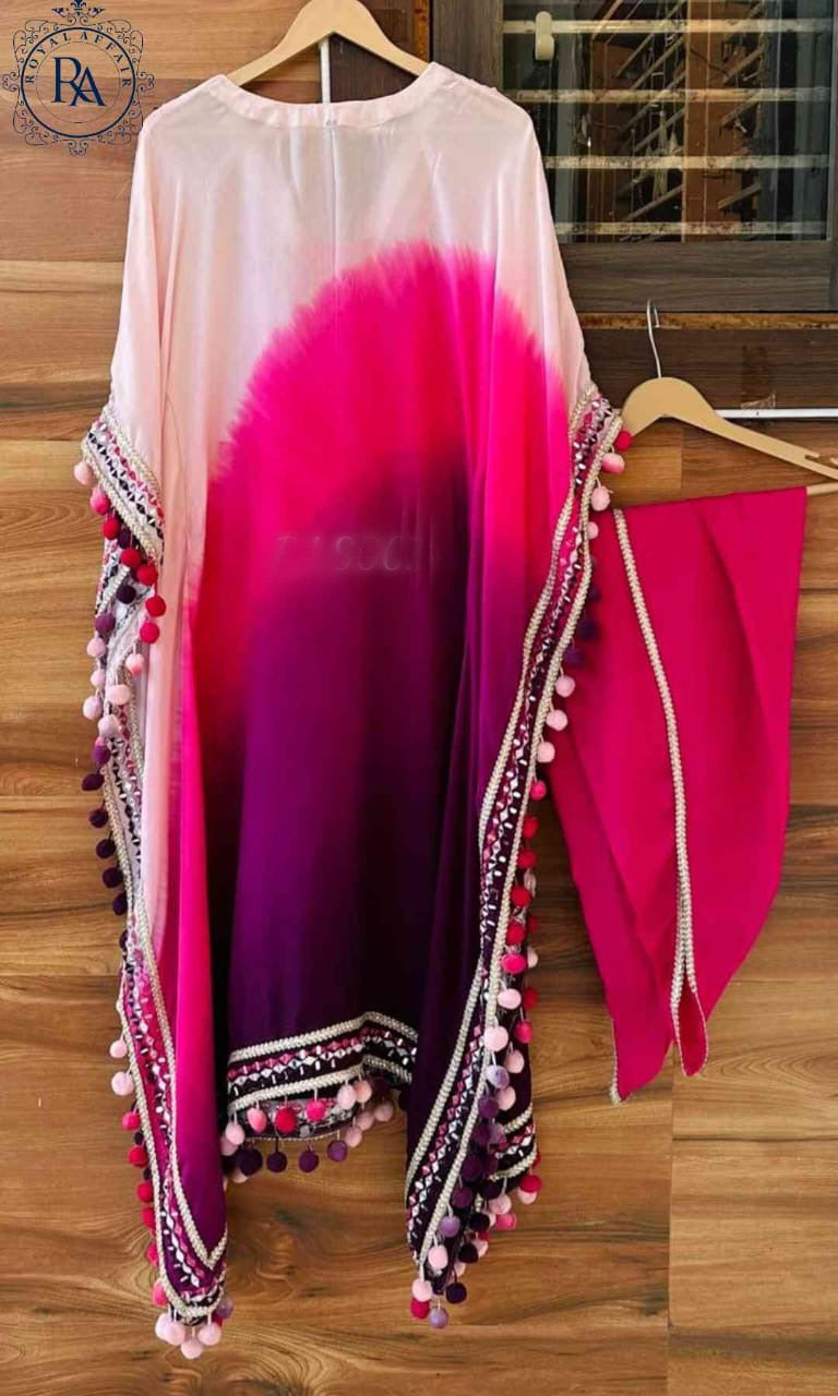 Silk Kaftan Set beautiful kaftan set - Saffronfashionindia