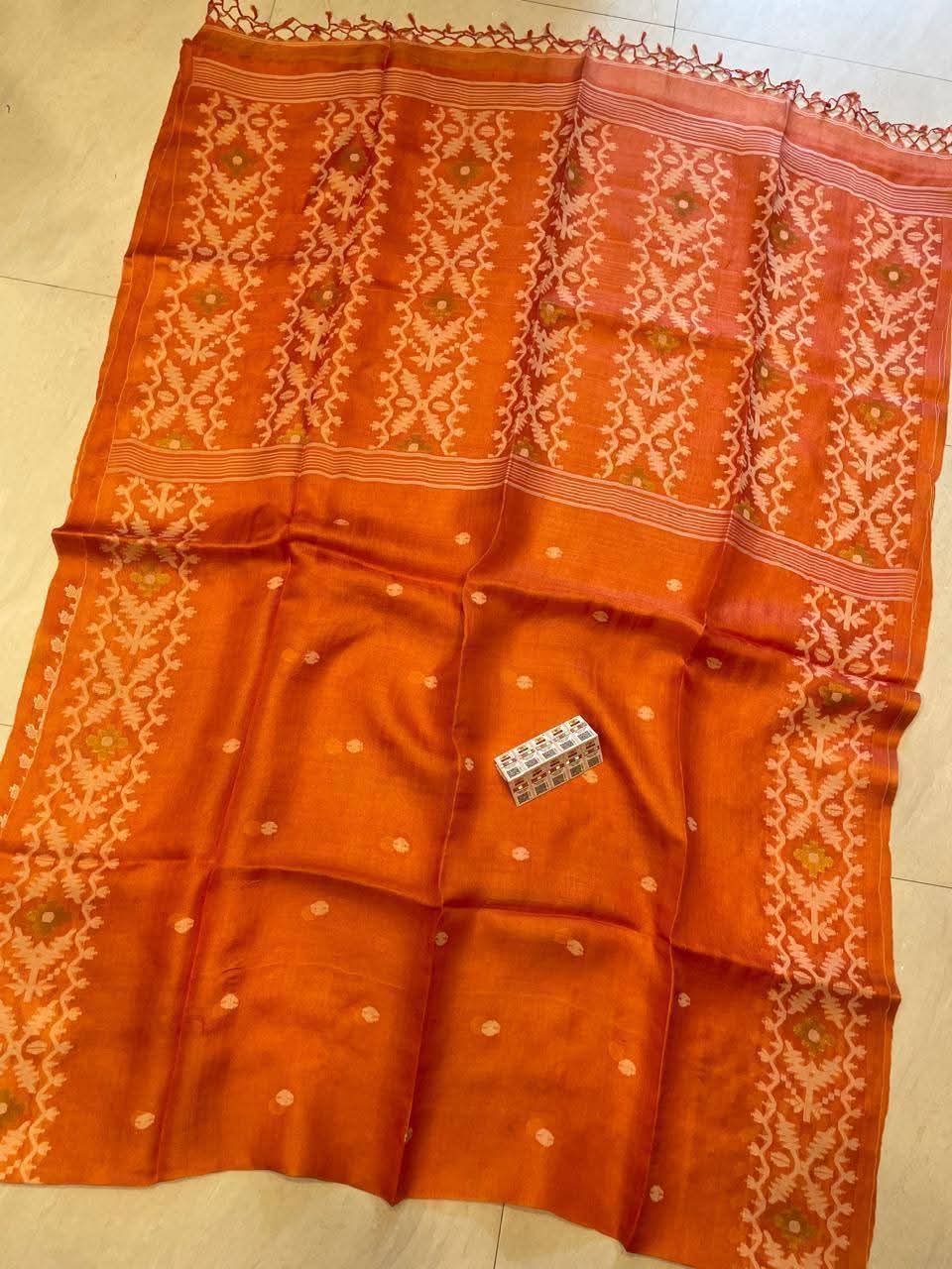 Gacchi tussar saree Indian sari women sarees Saffronfashionindia