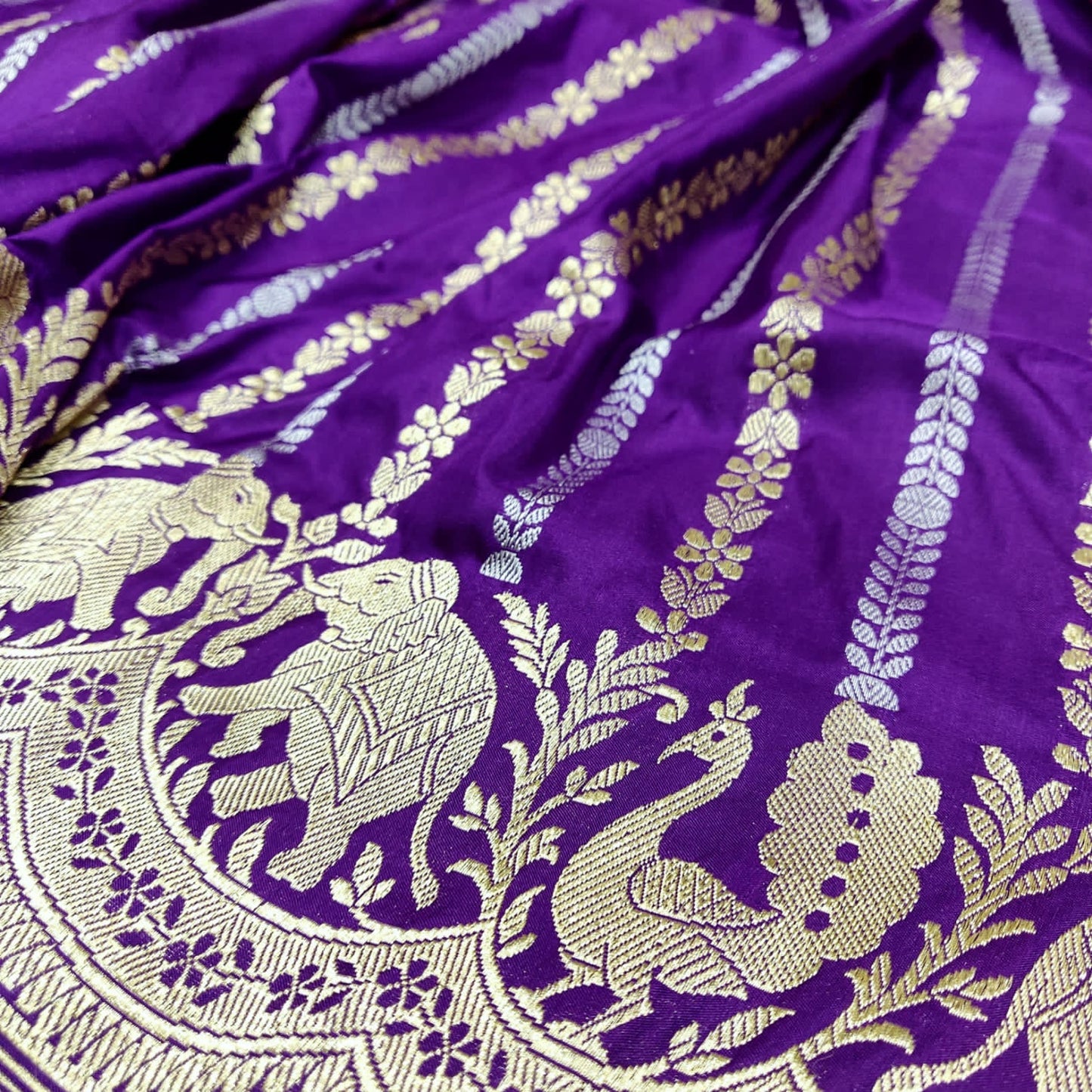 Numani katan silk handwoven sarees - Saffronfashionindia