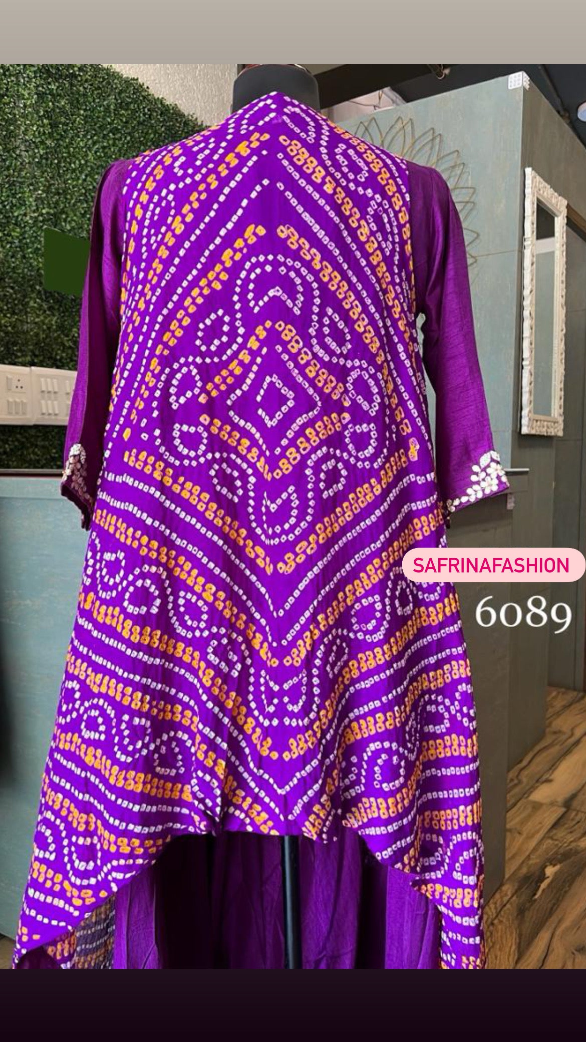 Purple Gottapatti indowestern dress - Saffronfashionindia
