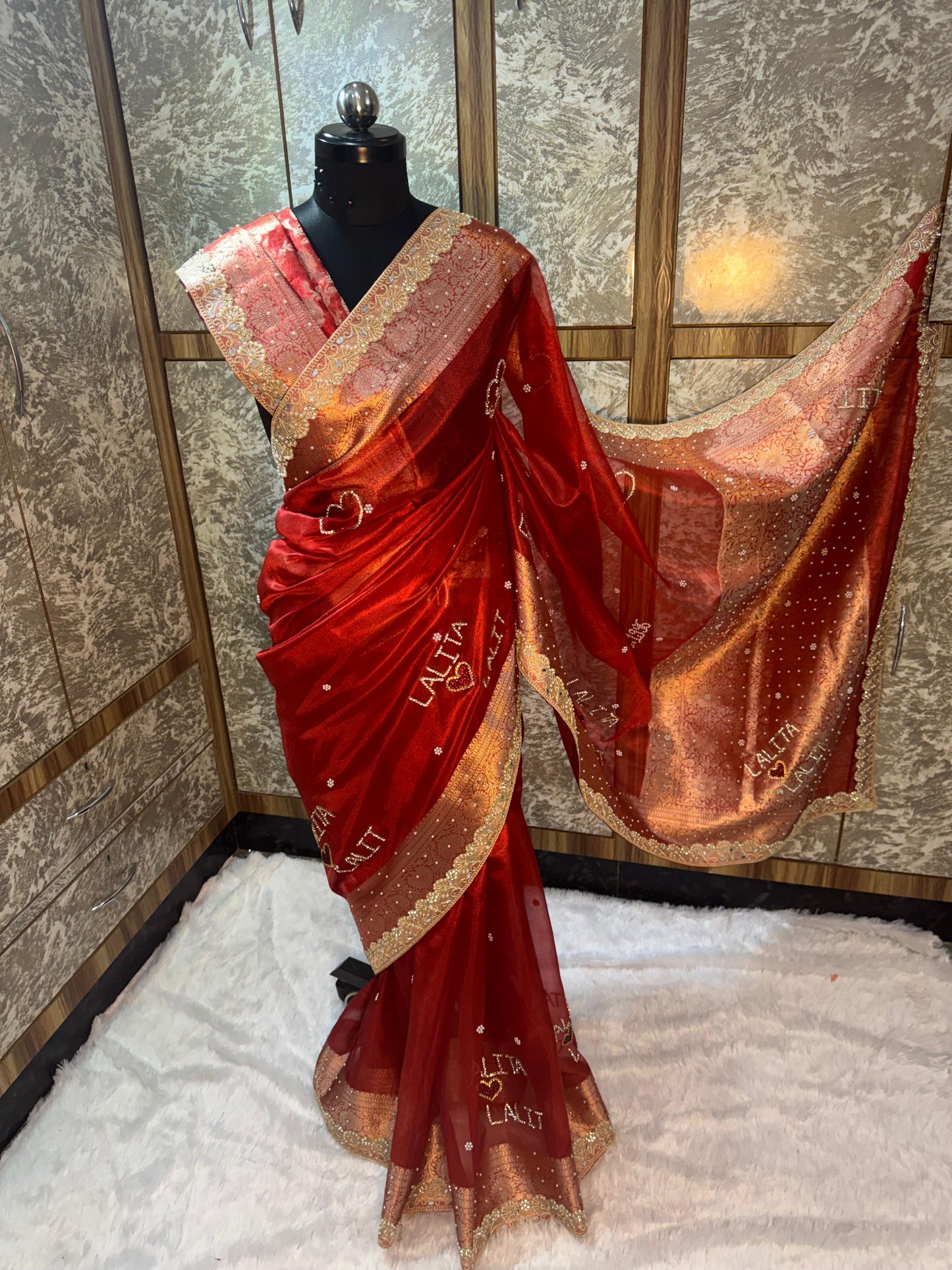 Suhaagan saree names sari Indian saree blouse Saffronfashionindia