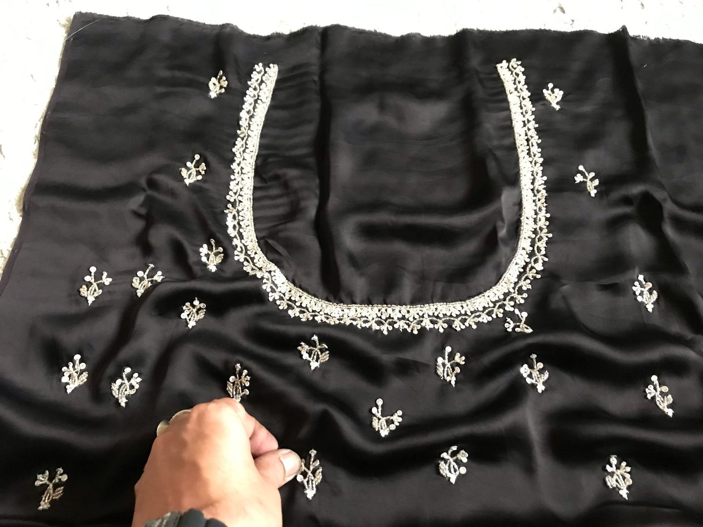 Black Sarin organza saree luxury saree Partywear sari Indian wedding sarees - Saffronfashionindia