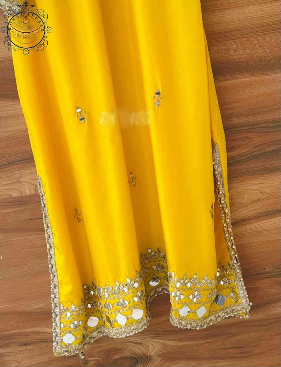 Silk designer stitched shirt Partywear dress Saffronfashionindia