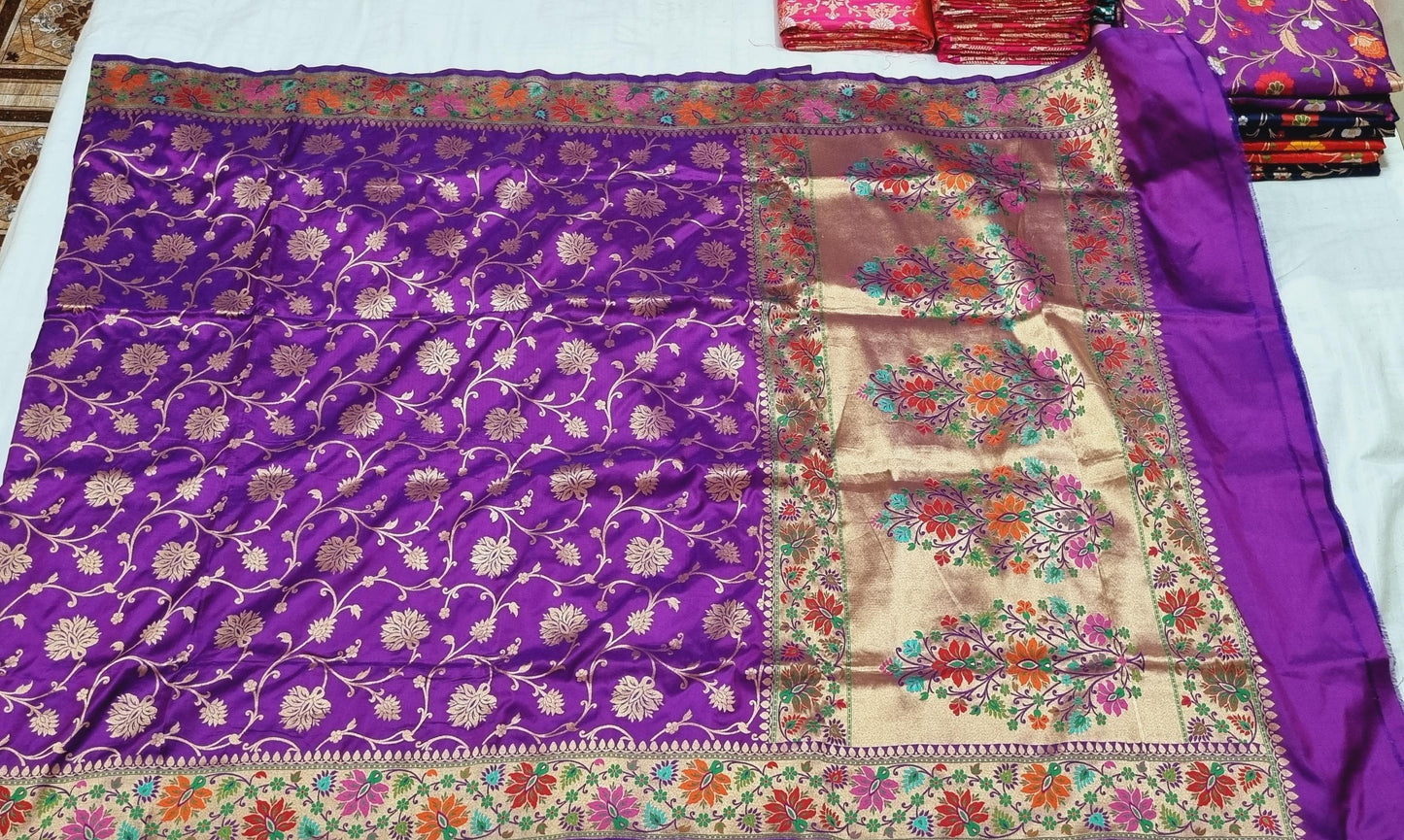 Maneeba banarsi katan exclusive silk sarees - Saffronfashionindia