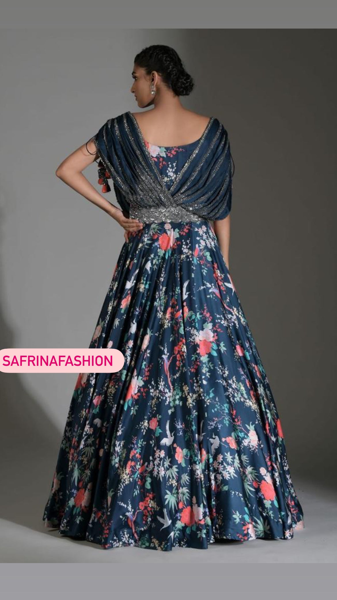 Celebrity inspired trendy beautiful gown - Saffronfashionindia