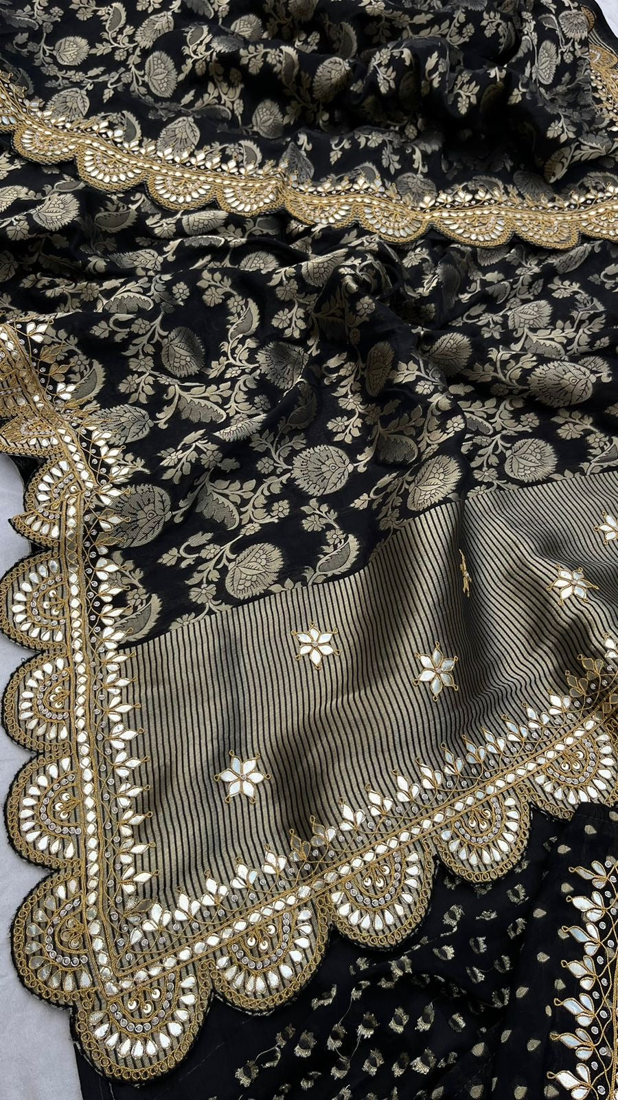 Sultana Khaddi Gorgette Saree Traditional Sarees - Saffronfashionindia