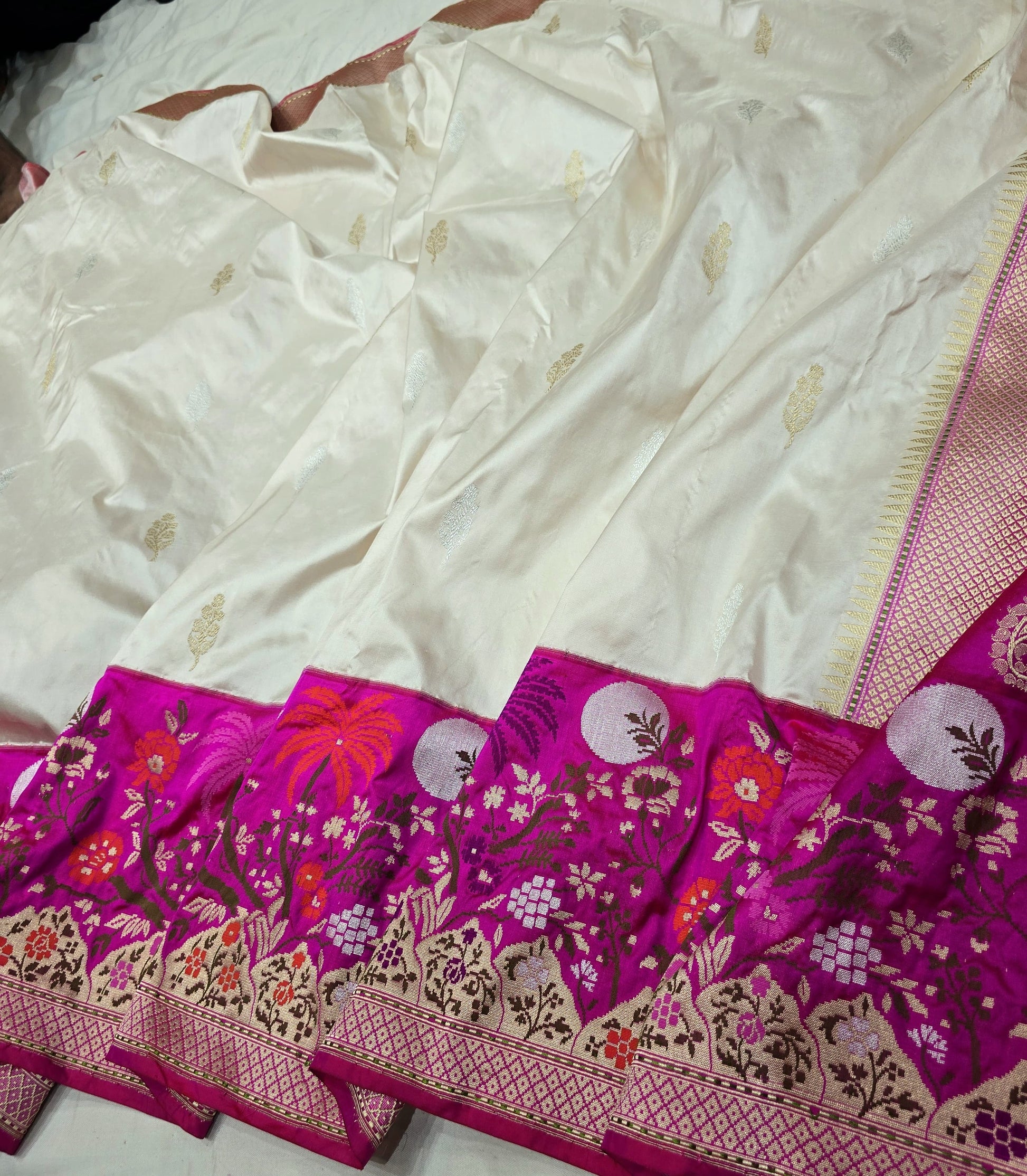 Vintage Banarsi kadwa saree Indian sarees women sari blouse SaffronFashion