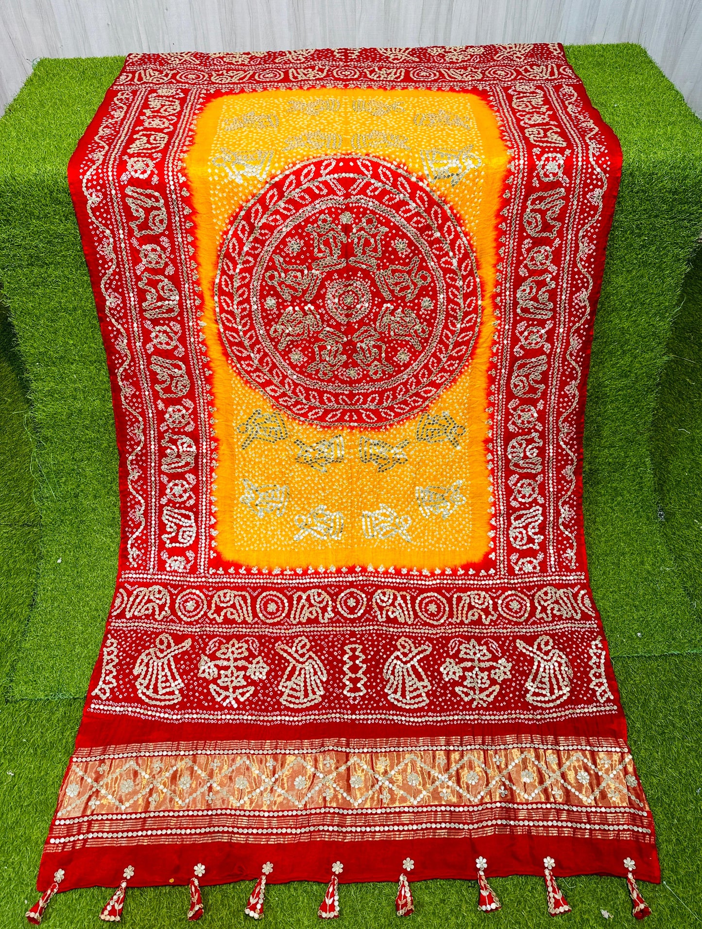 Luxurious gajji silk dupatta Indian traditional dupatta - Saffronfashionindia