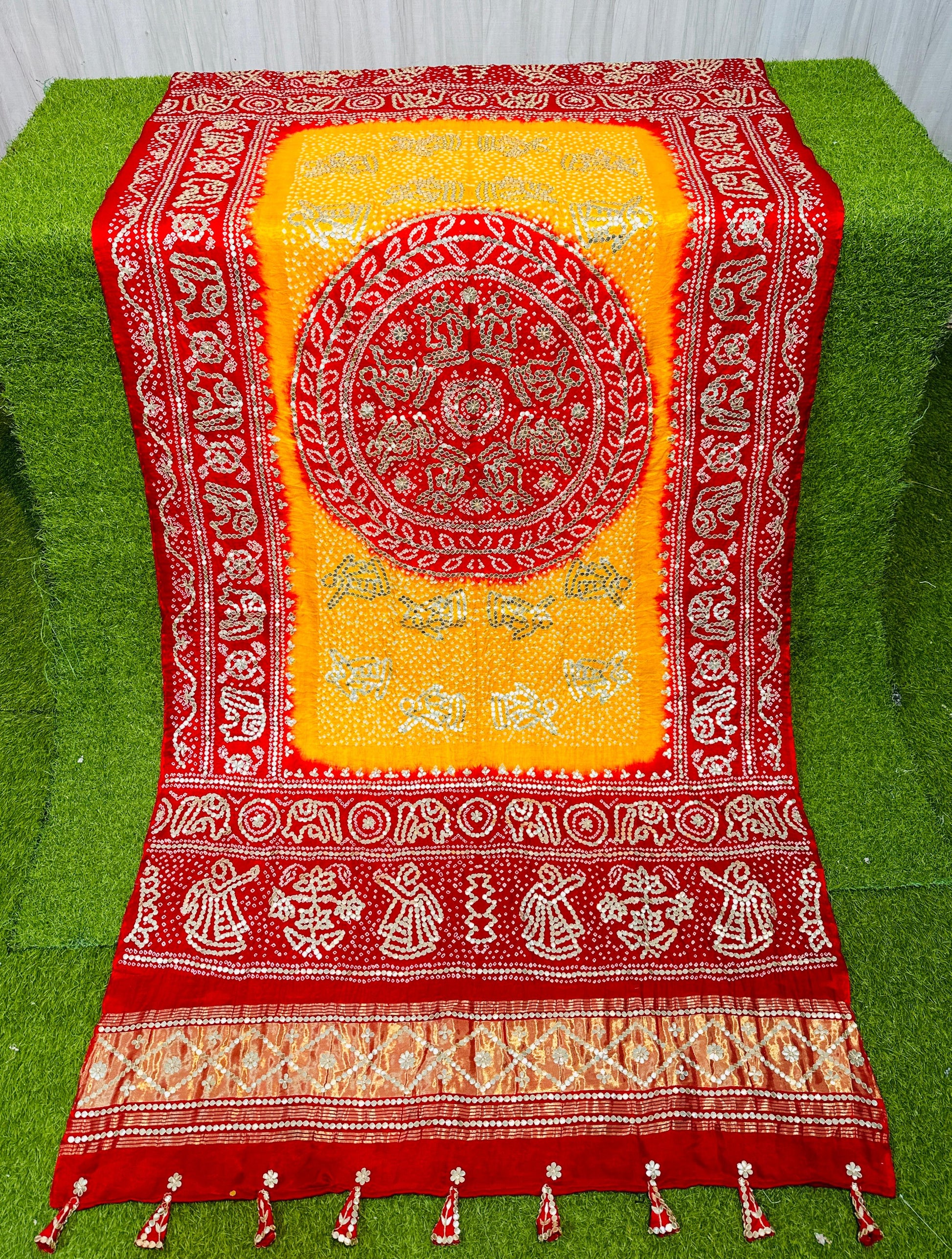 Luxurious gajji silk dupatta Indian traditional dupatta - Saffronfashionindia