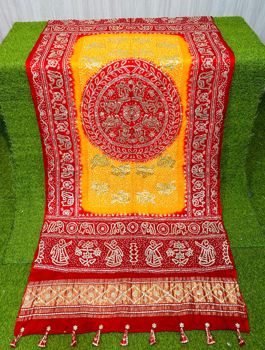 Luxurious gajji silk dupatta Indian traditional dupatta - Saffronfashionindia