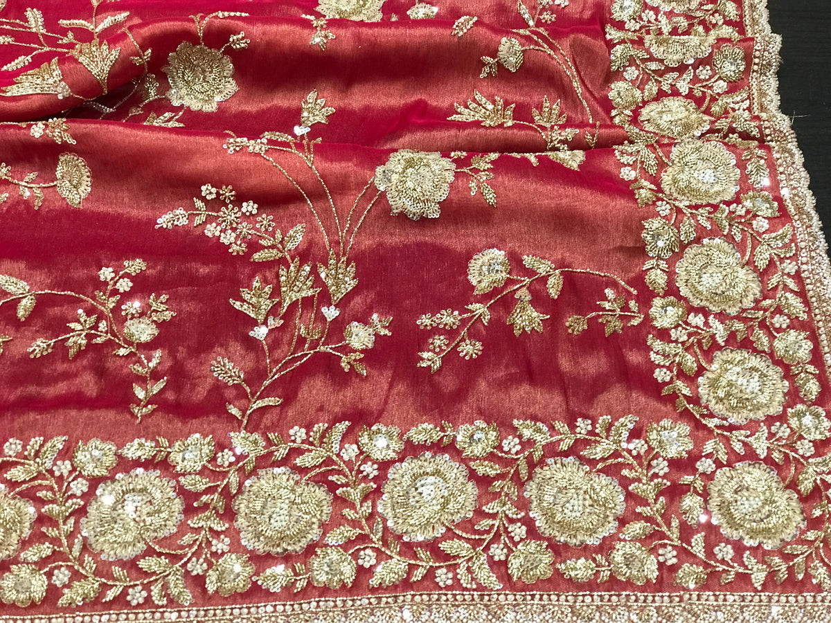 Designer silk Kanjeevaram saree wedding sari blouse Saffronfashionindia