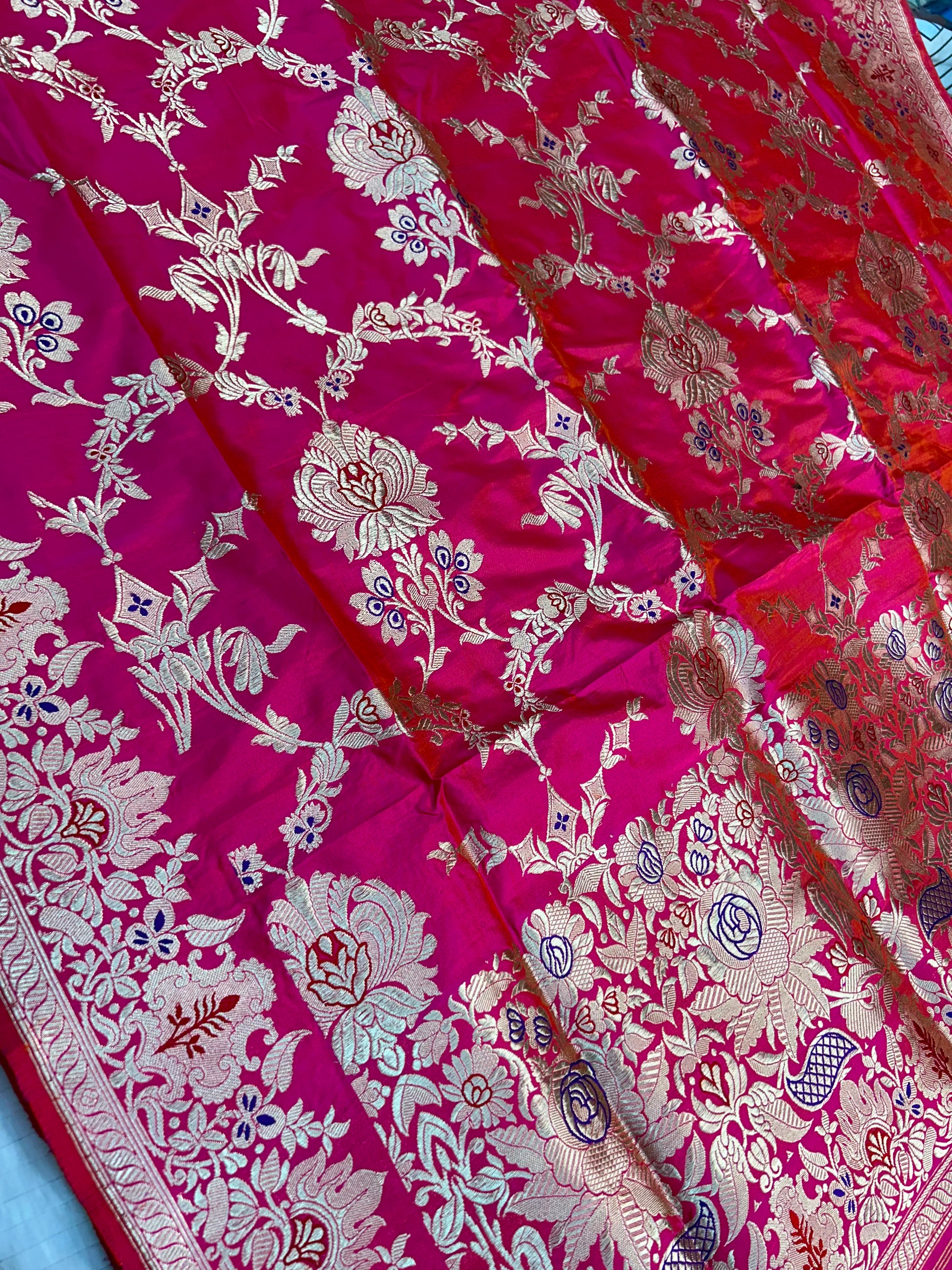 Pink kadwa saree exclusive women bridal sarees Saffronfashionindia
