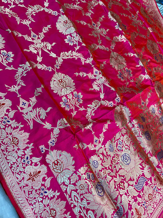 Pink kadwa saree exclusive women bridal sarees Saffronfashionindia