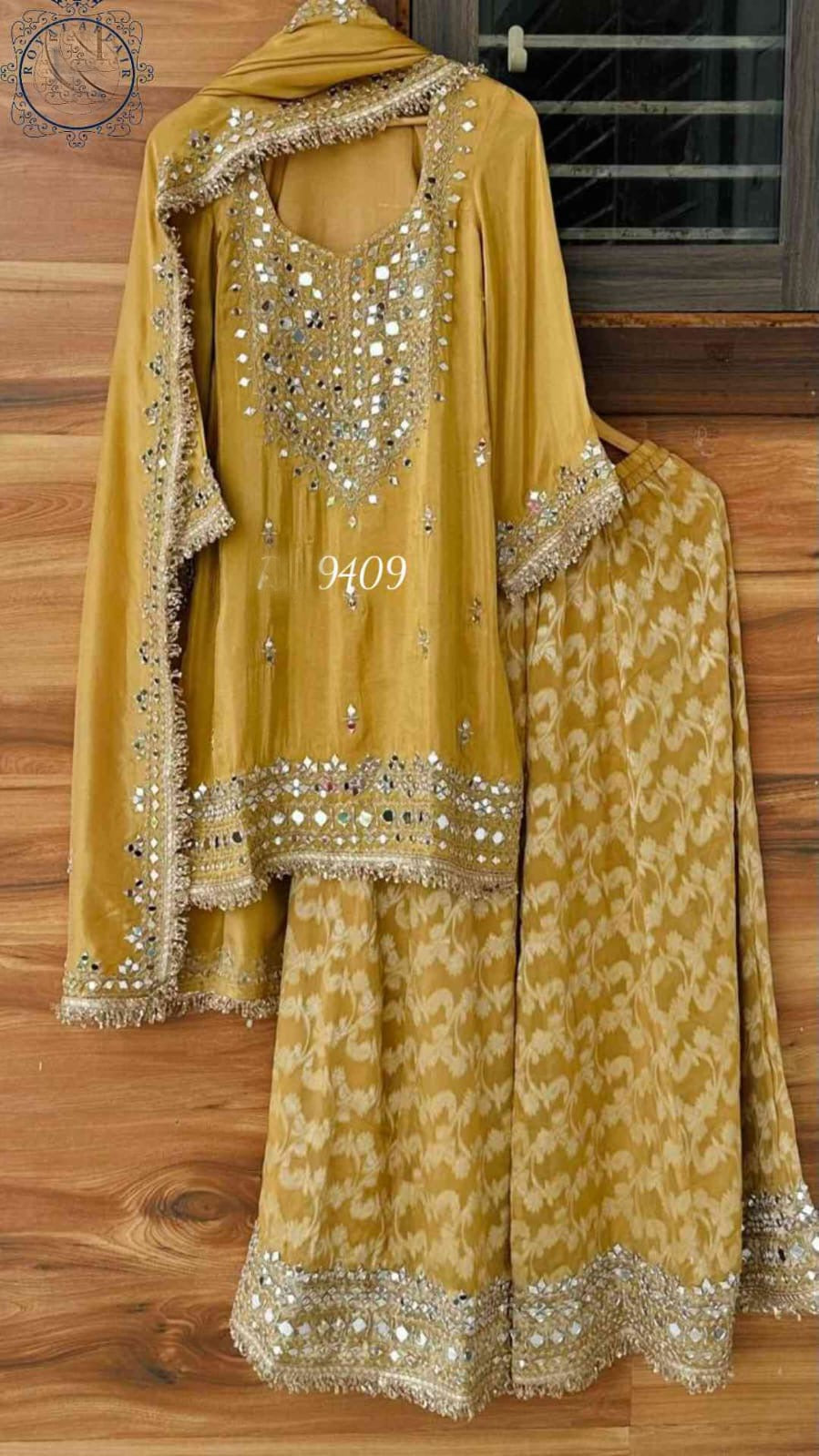 Ravika shimmer dress tissue dress  Indian dress embroidered set SaffronFashion