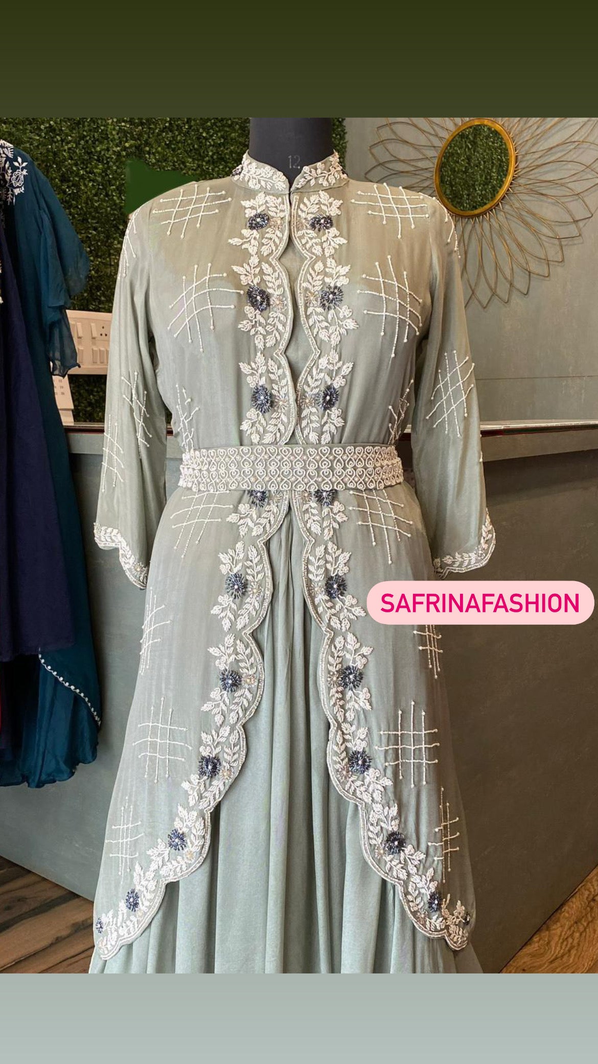 Zenak indowestern dress gown - Saffronfashionindia
