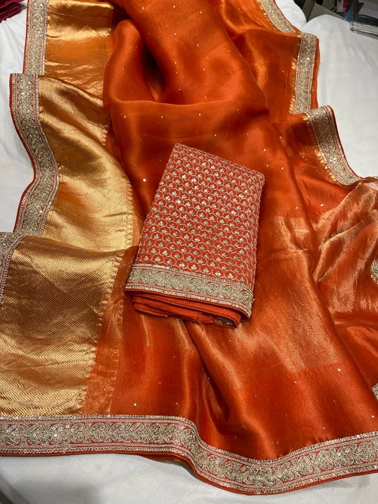 Ruksaar Kanjeevaram inspired Indian sarees - Saffronfashionindia