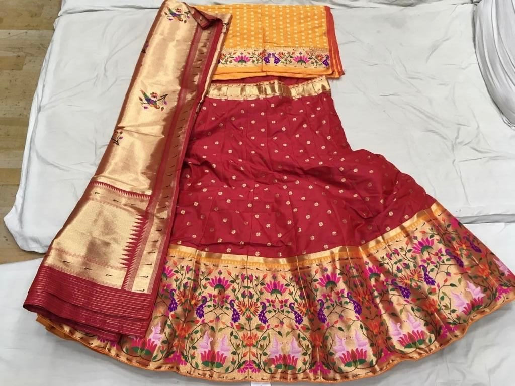 Nihbaan banarsi Paithani lehanga - Saffronfashionindia