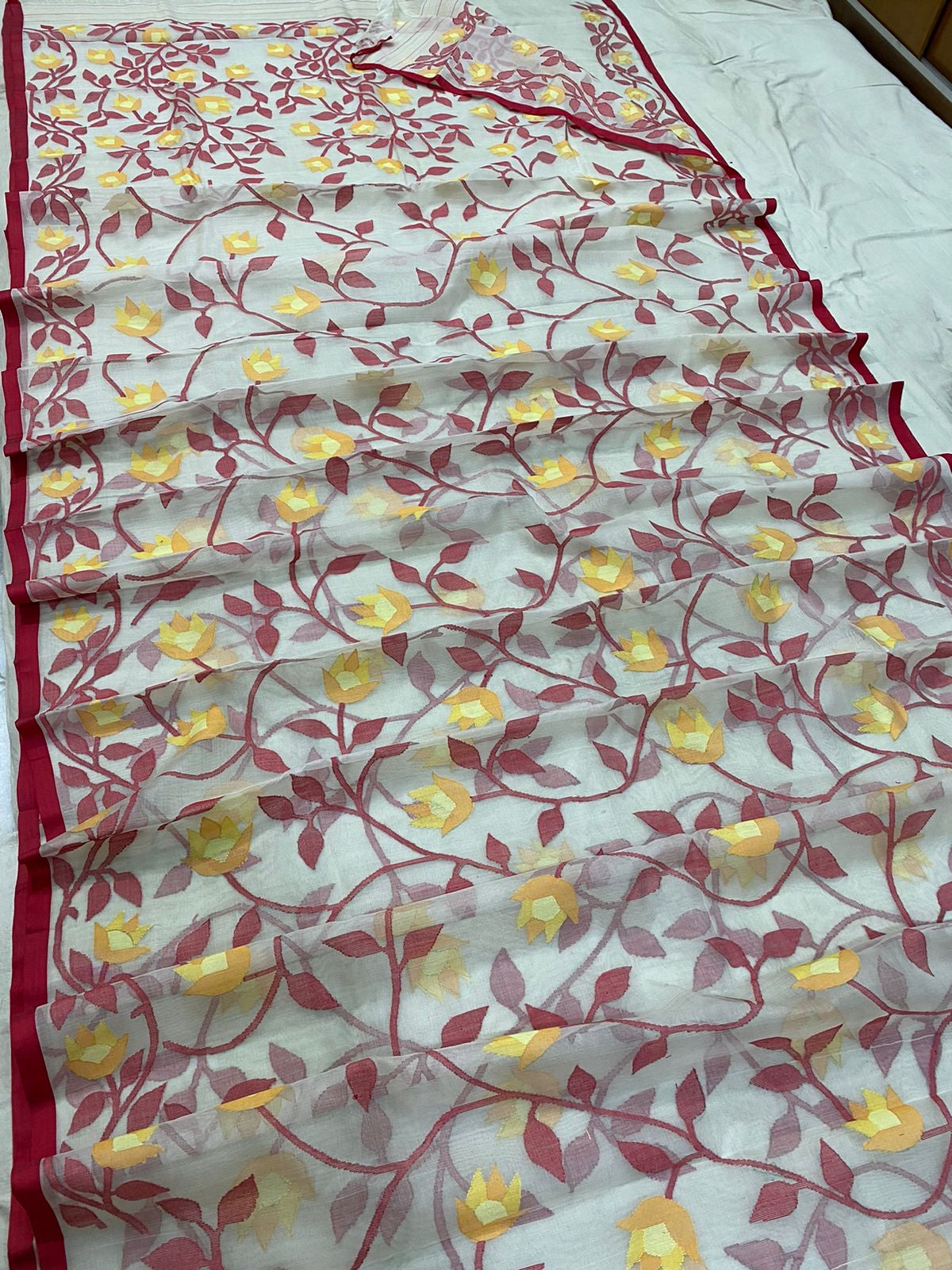 Raimasha tantuj jamdani saree - Saffronfashionindia
