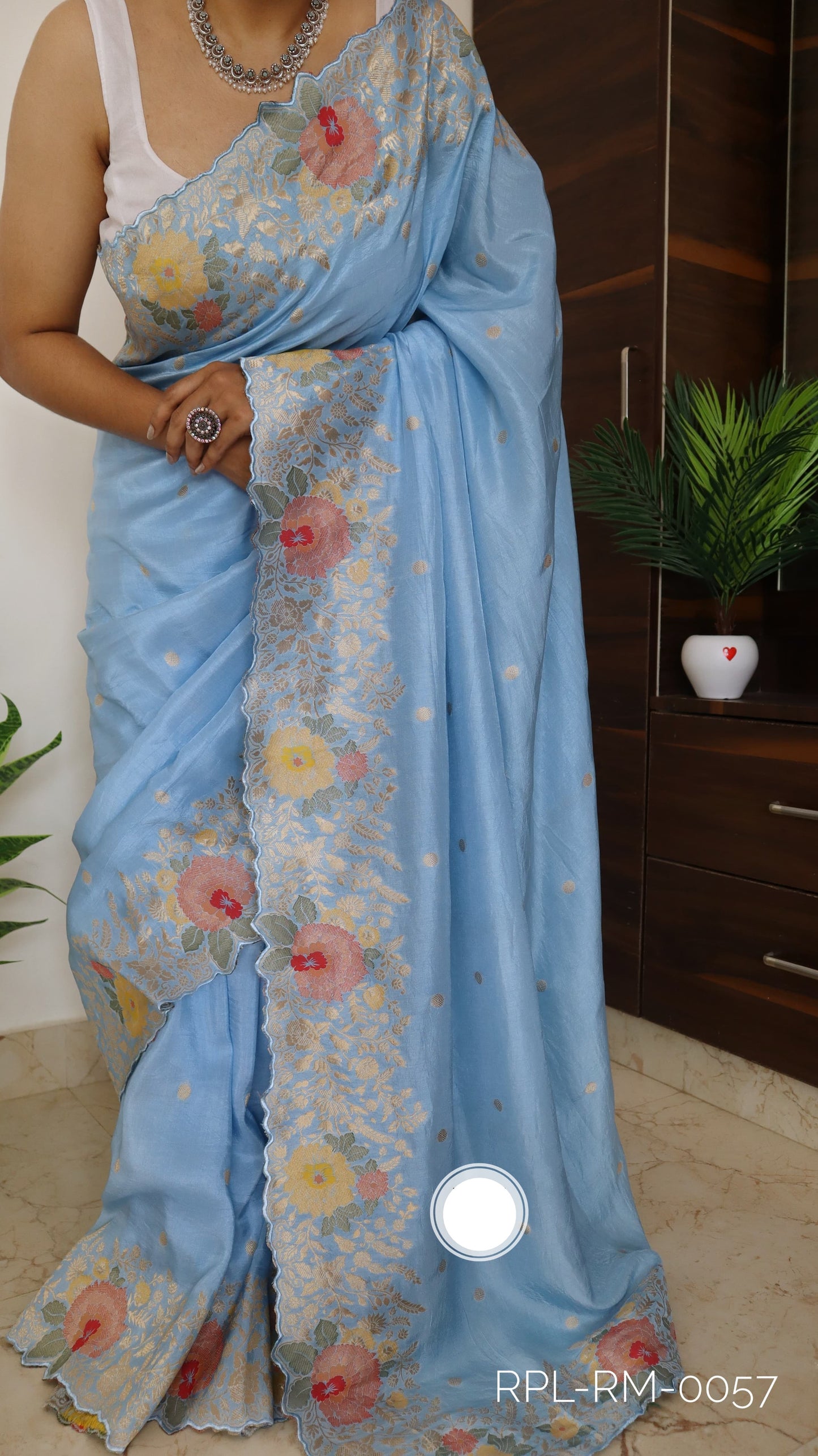 Meenakari munga silk saree women sari blouses - Saffronfashionindia