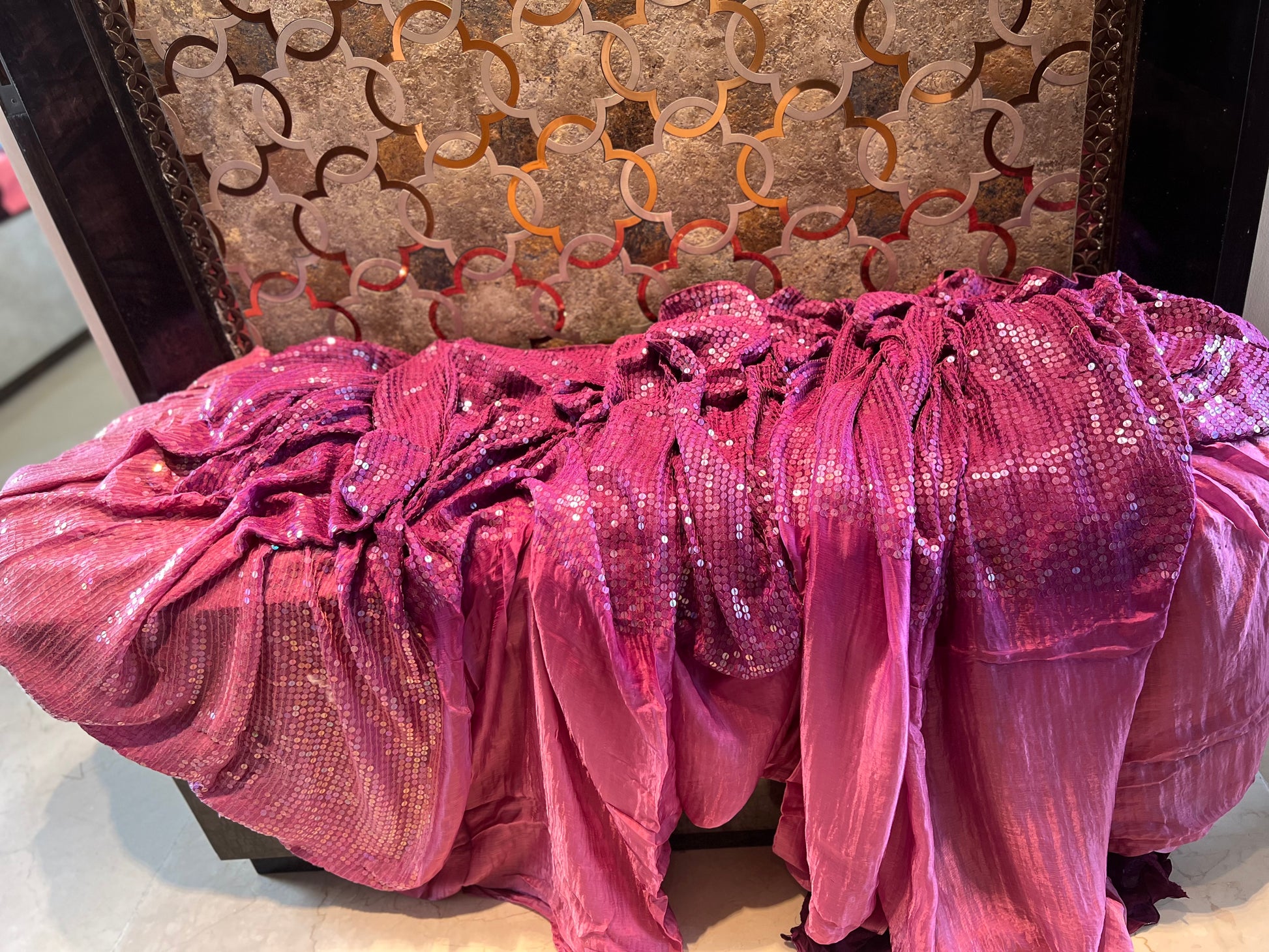 Purple Shaded Sequins Saree Partywear Saree Women Sari - Saffronfashionindia
