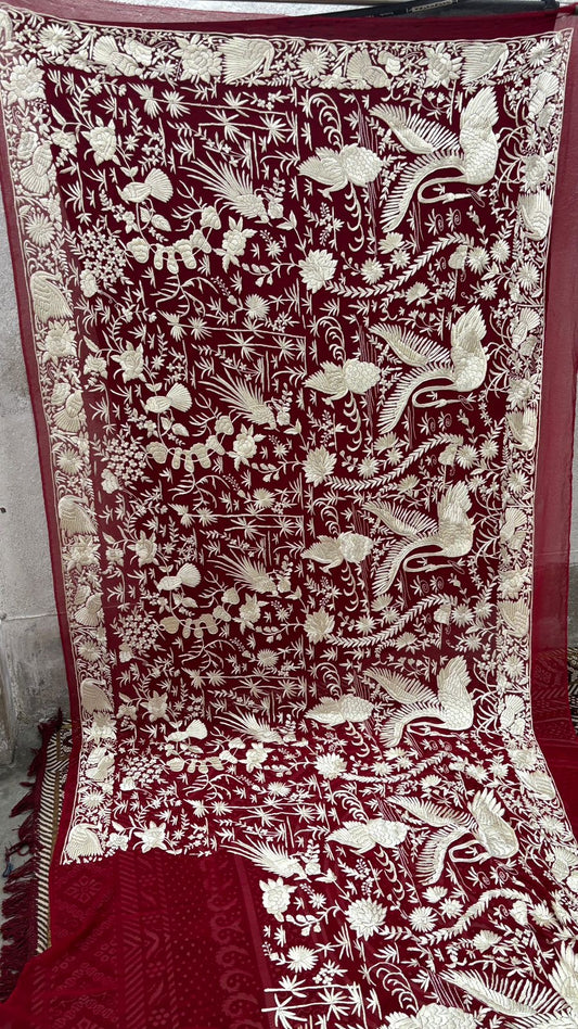 Monvish parsi gara saree Authentic gara saree - Saffronfashionindia