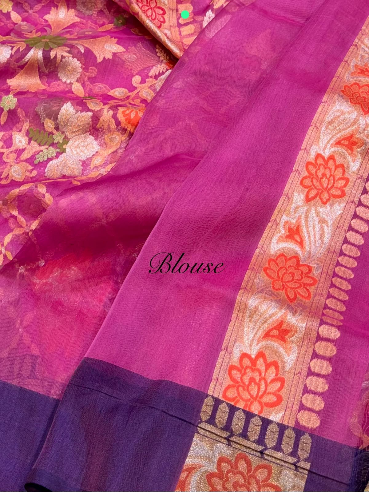 Tilfi saree kora jamdani saree Indian sari blouse SaffronFashion