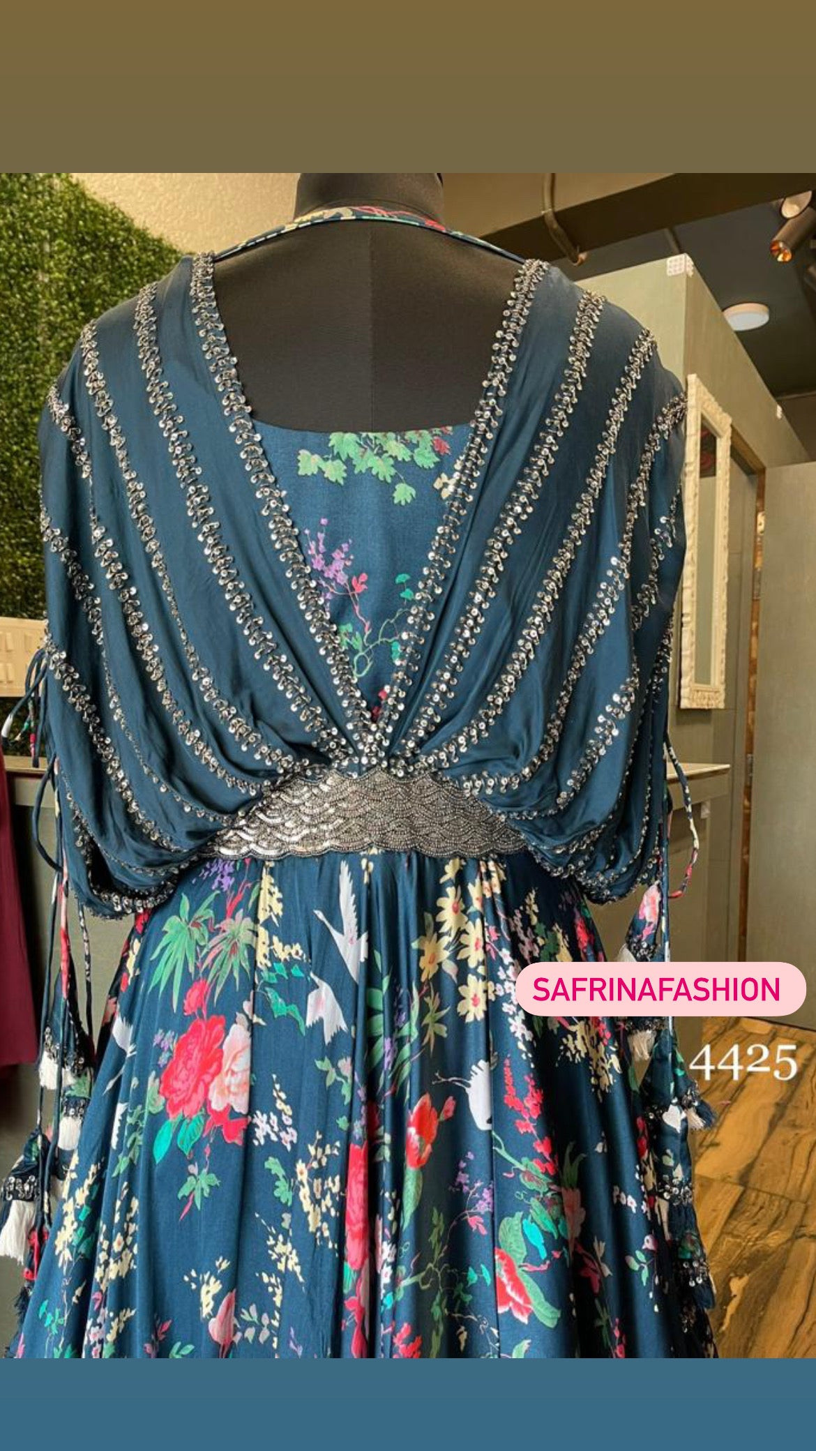 Celebrity inspired trendy beautiful gown - Saffronfashionindia