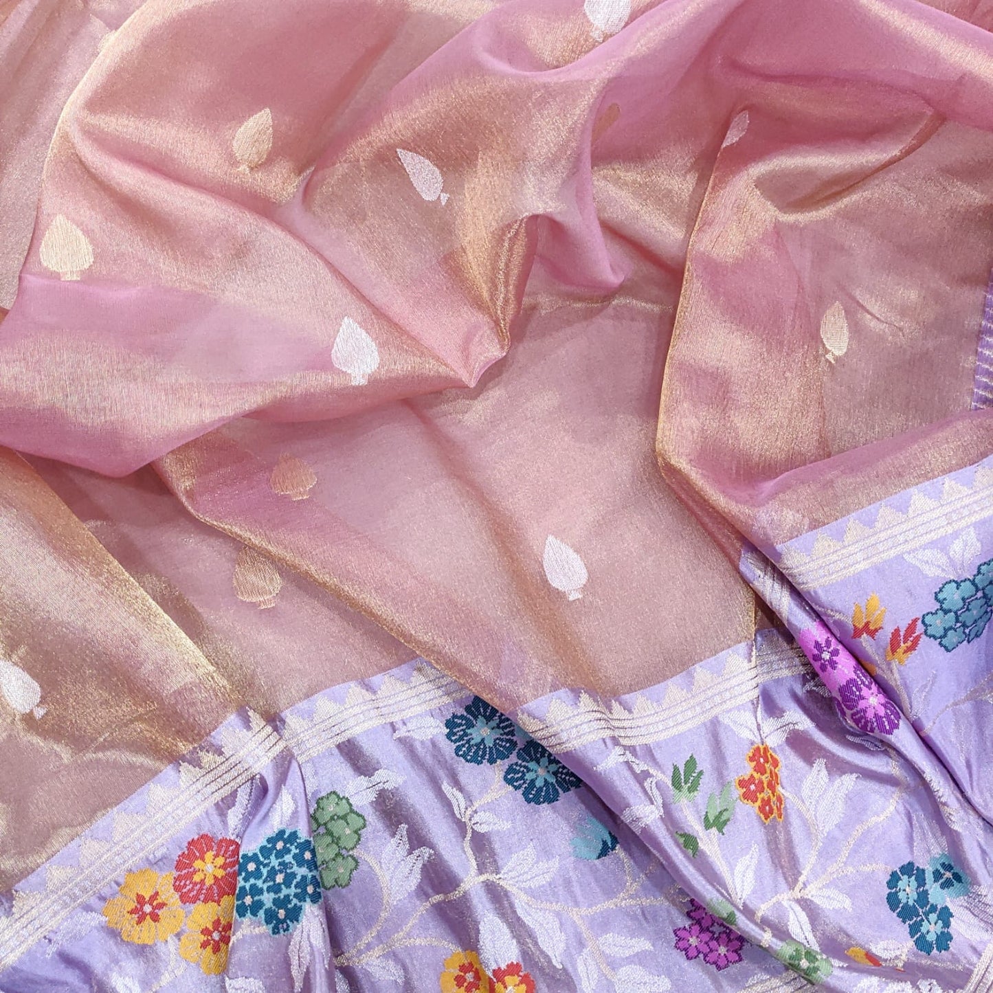 Tissue handwoven exclusive saree - Saffronfashionindia