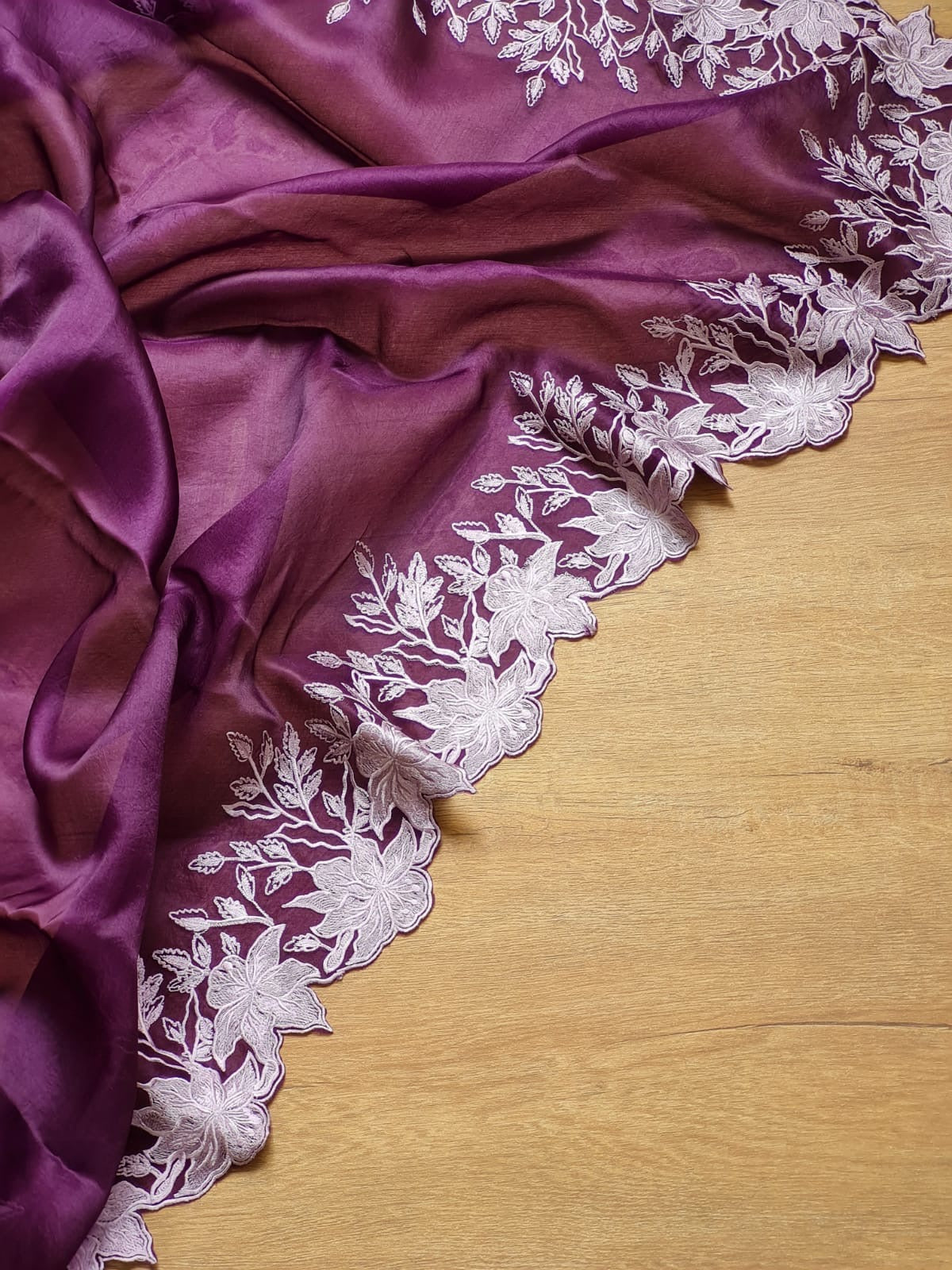 Ivisha Organza silk saree Indian wedding sarees blouse SaffronFashion