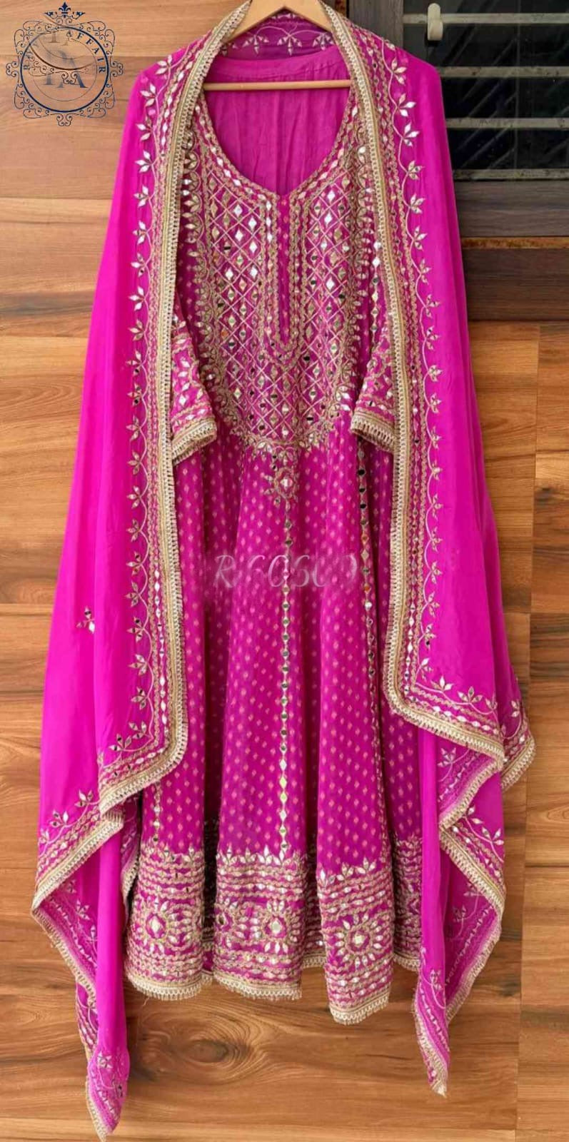 Designer inspired stitched Anarkali dress bridesmaids dresses SaffronFashion