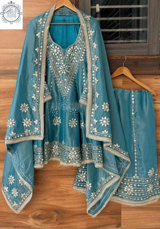 Kanjeevaram tissue stitched dresses Indian dress Saffronfashionindia