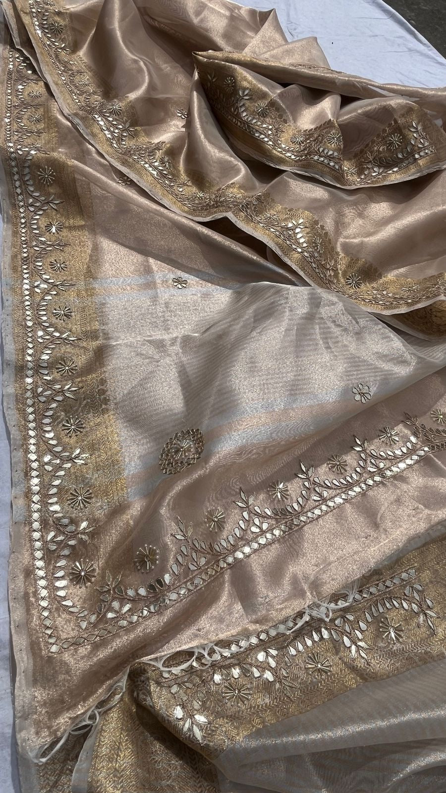 Handlooms Tissue Zari saree Partywear sarees - Saffronfashionindia