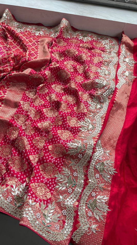 Bandhani saree Banarsi saree Indian sarees SaffronFashion