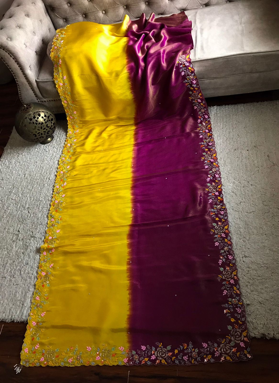 Premium Zari tissue silk saree Partywear sarees - Saffronfashionindia