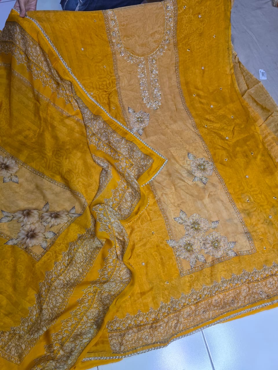 Organza salwar suit punjabi salwar kameez SaffronFashion